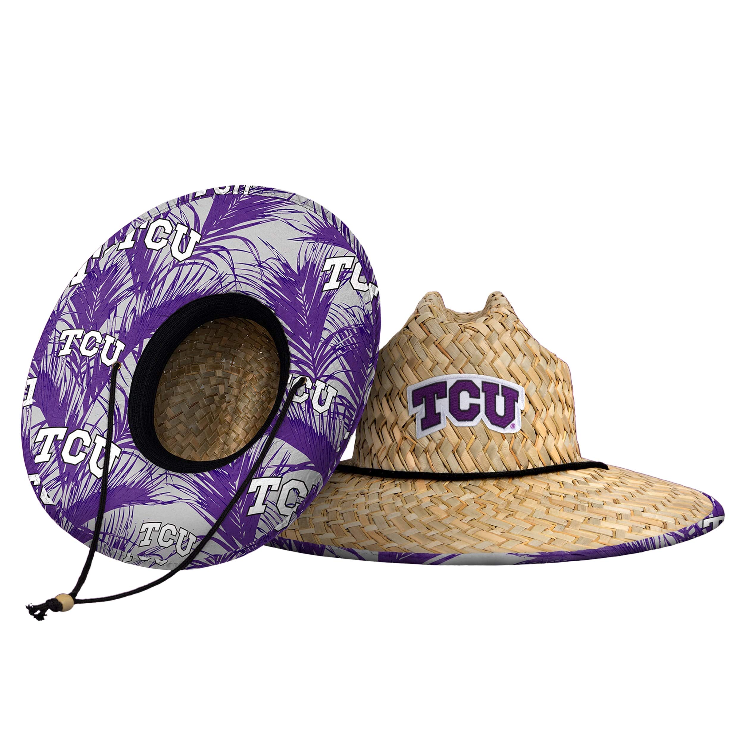 FOCO Men's NCAA College Team Logo Floral Straw Sun Hat