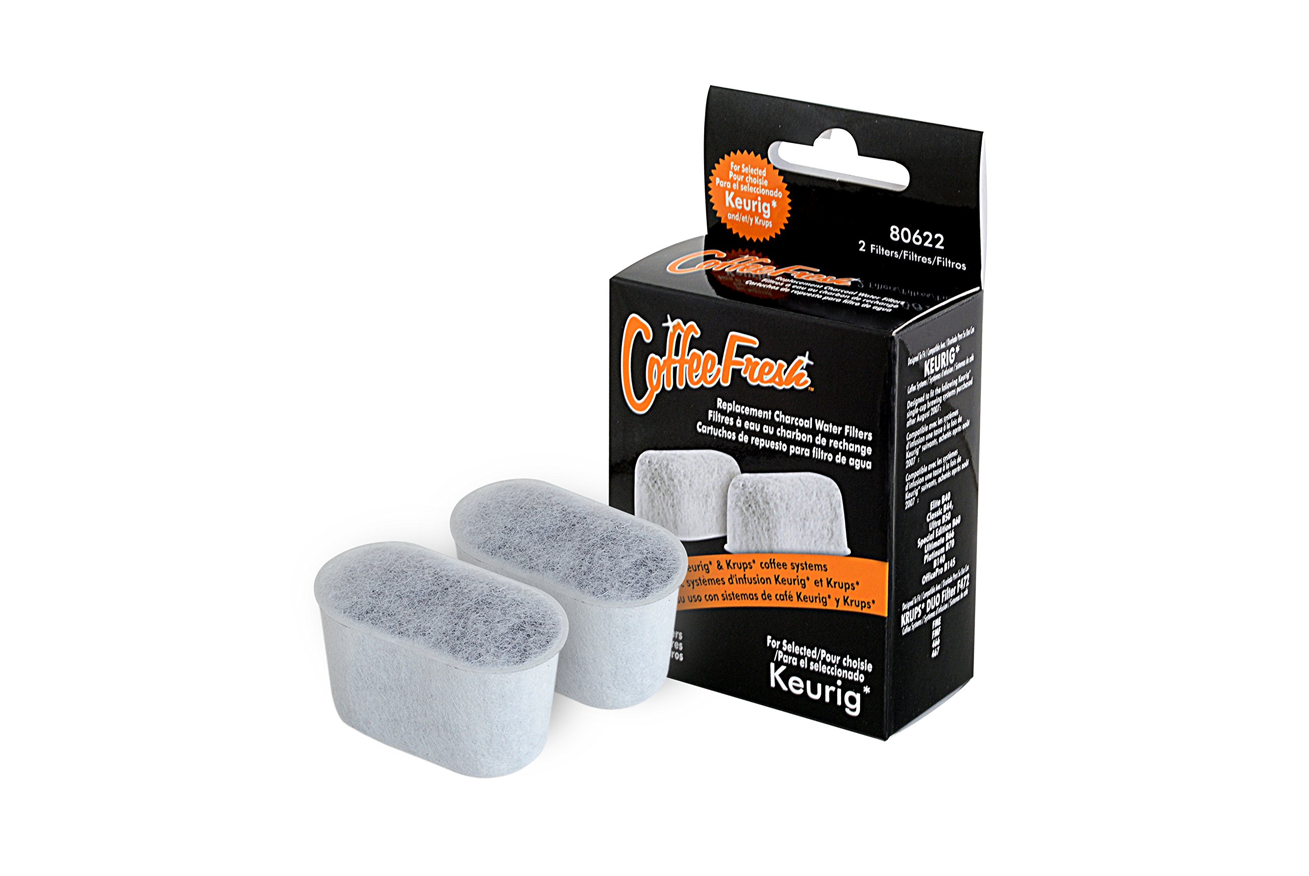 CoffeeFresh Water Filters Compatible with Keurig and Krups Coffee Machines Water Filter Replacement Pack of 2