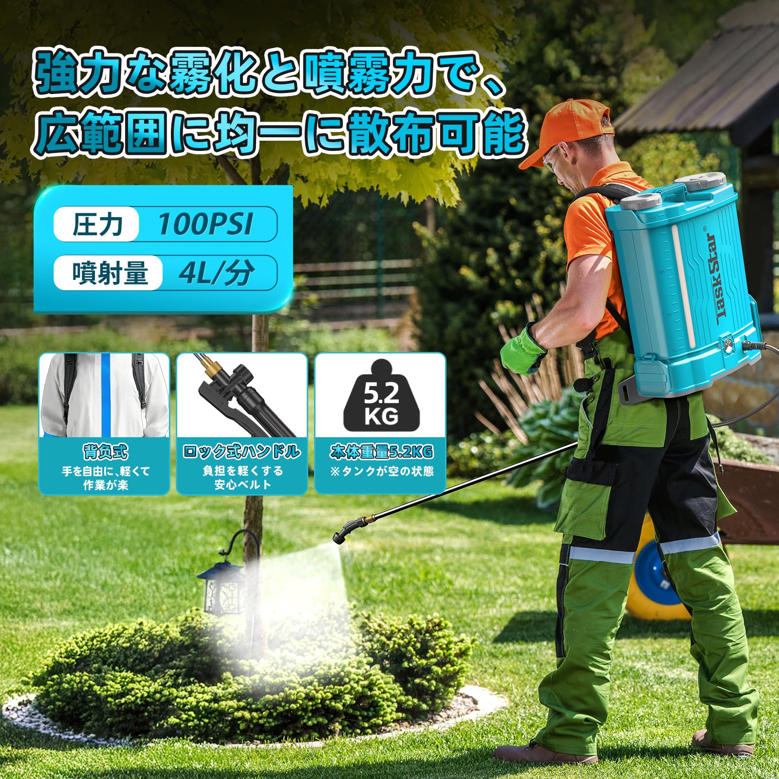 Amazon.co.jp: TaskStar 電動噴霧器 充電式 16L 背負 小型 2個