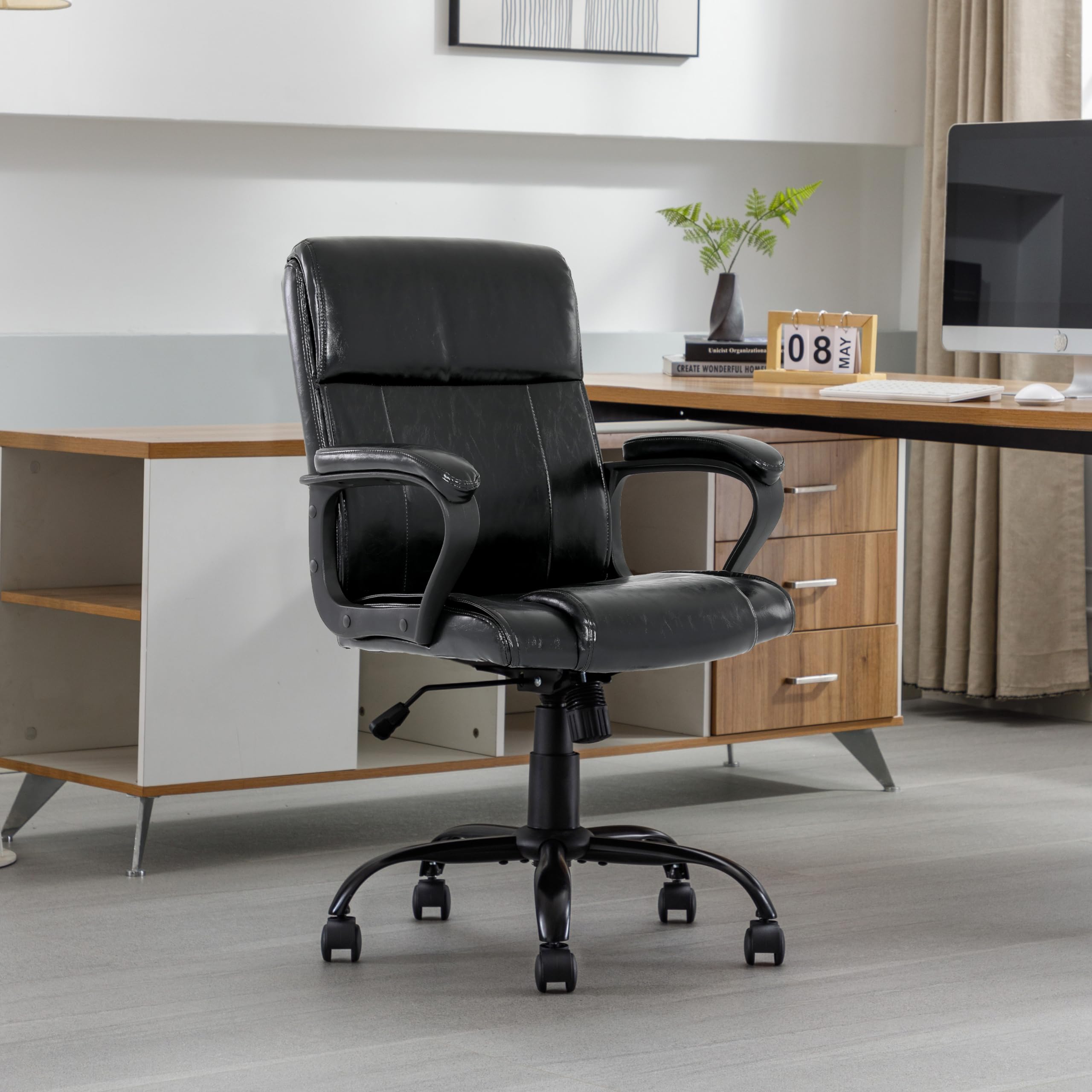 Sedia da ufficio ergonomica con poggiatesta e altezza regolabili nero Homcom | Maisons du Monde