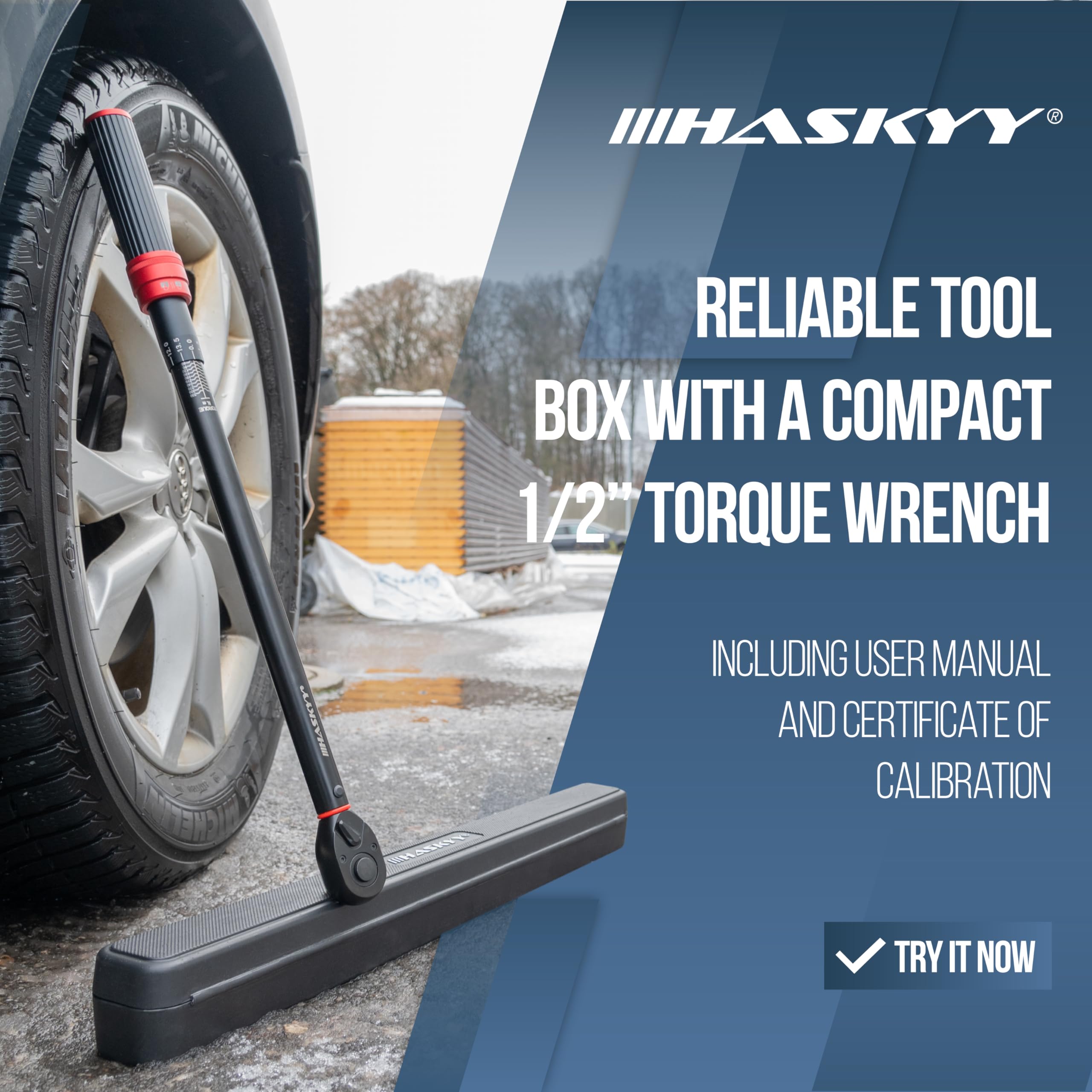 HASKYY Chiave dinamometrica 1/2" 60-330Nm Chiave dinamometrica automobilistica industriale Chiave a cricchetto