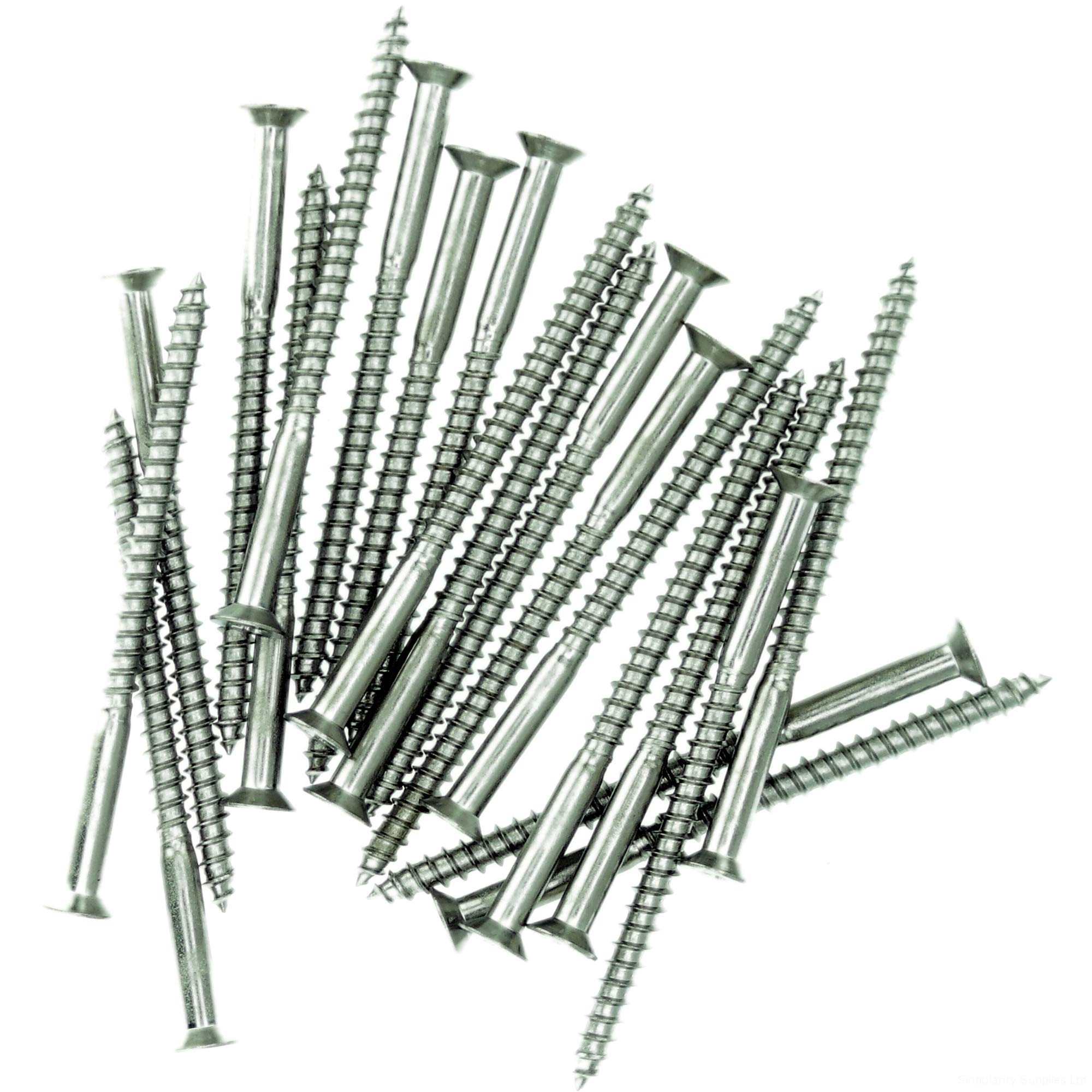Singularity Supplies No.8 X 1.58 (4.0Mm X 40Mm) Pozi Countersunk Wood Screw - Stainless Steel (A2) (Pack Of 20)
