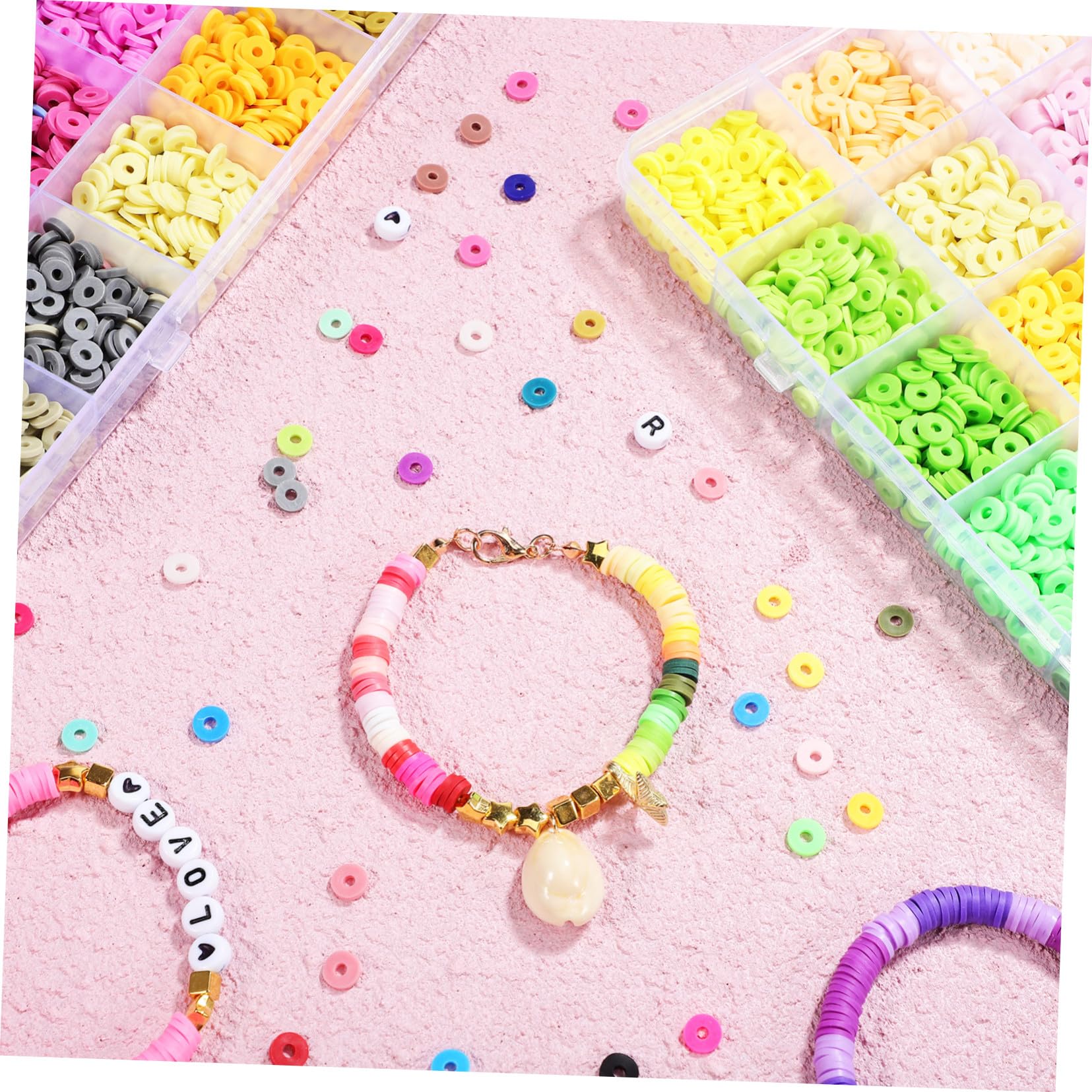 Kit Complet de Fabrication de Bijoux DIY avec Perles Colorées pour Bracelets et Colliers Accessoires Créatifs pour Débutants et Amateurs de Loisirs Créatifs