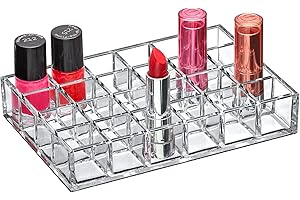 Amazing Abby - Allure 24 Slot Acrylic Lipstick Organizer for Vanity, Lipstick...