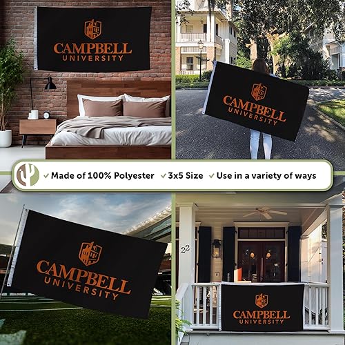 Miniatura 3 de Desert Cactus Campbell - Banderas de camellos de lucha con bandera de la universidad, 100% poliéster, para interiores y exteriores, 3 x 5 (estilo 6)