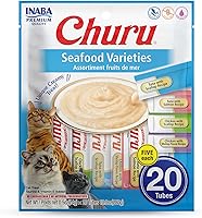 Vista 12 de Inaba Churu Golosinas para gatos, puré cremoso sin cereales que se puede lamer y exprimir, suplemento con vitamina E y taurina, 0.5 onzas en cada