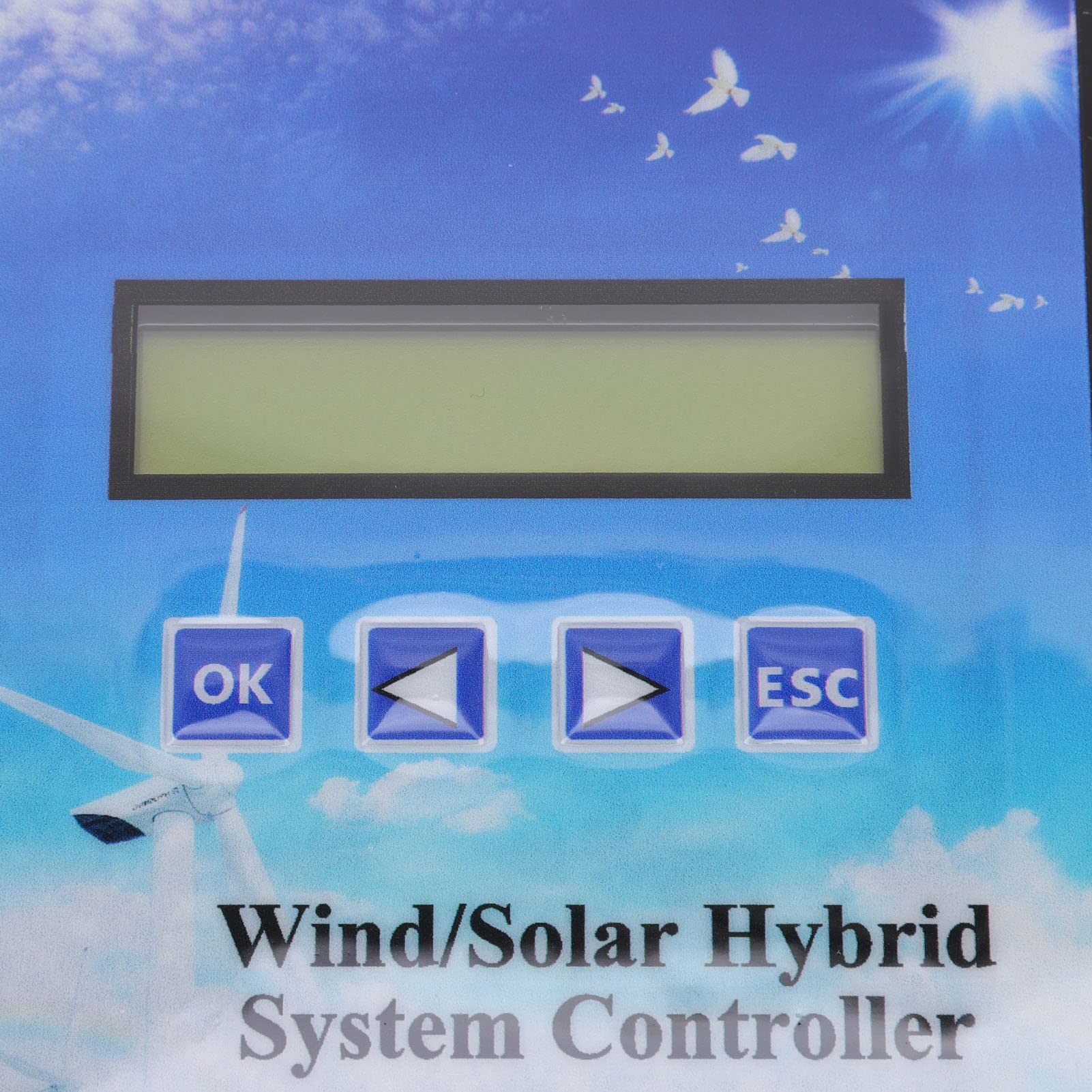 Controlador híbrido eólico solar 12-24 V PWM carga pantalla LCD universal para sistemas de generación fuera de la red