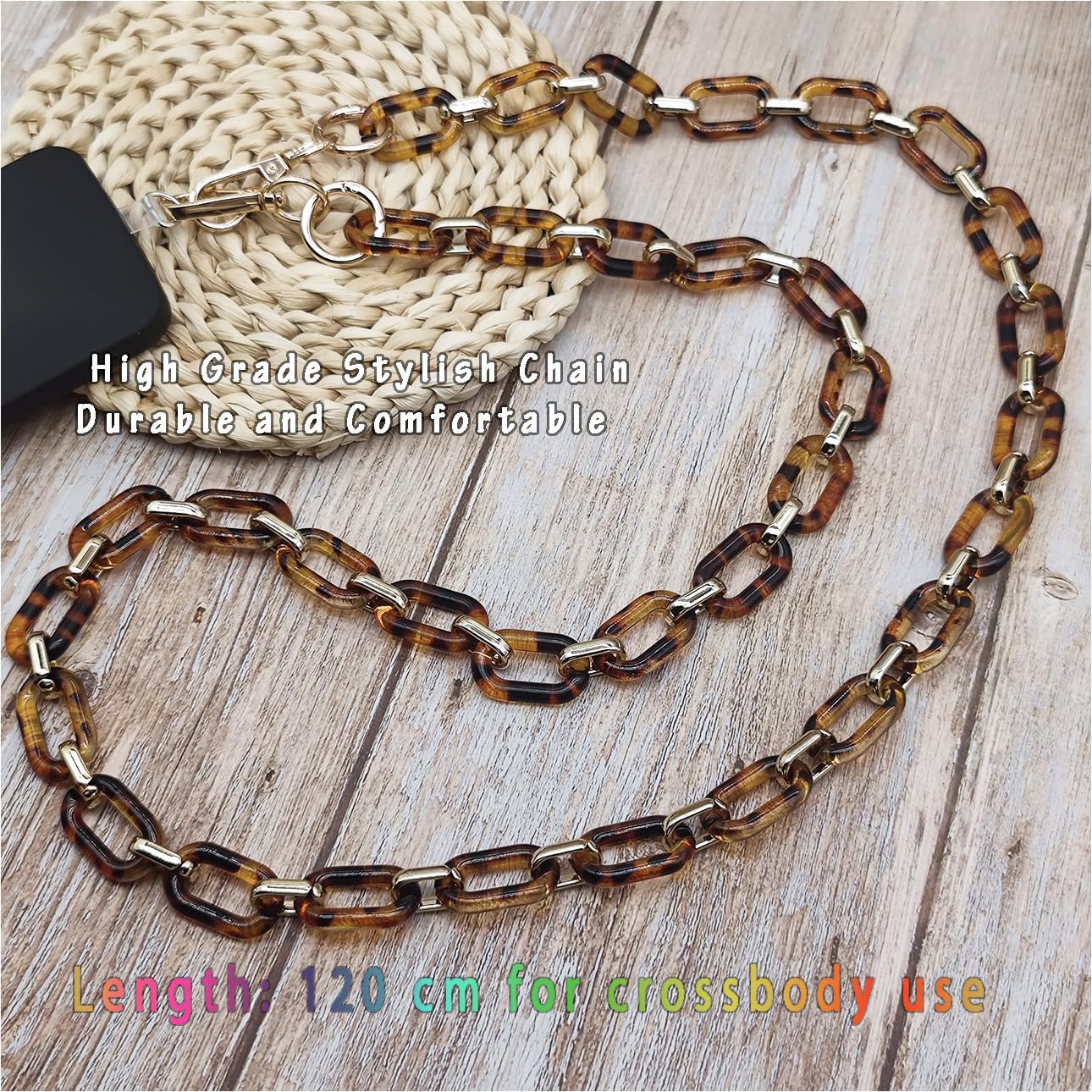 Cellphone Crossbody Strap Cute Stylish Cell Phone Lanyard Strap for Women With Patches image 2