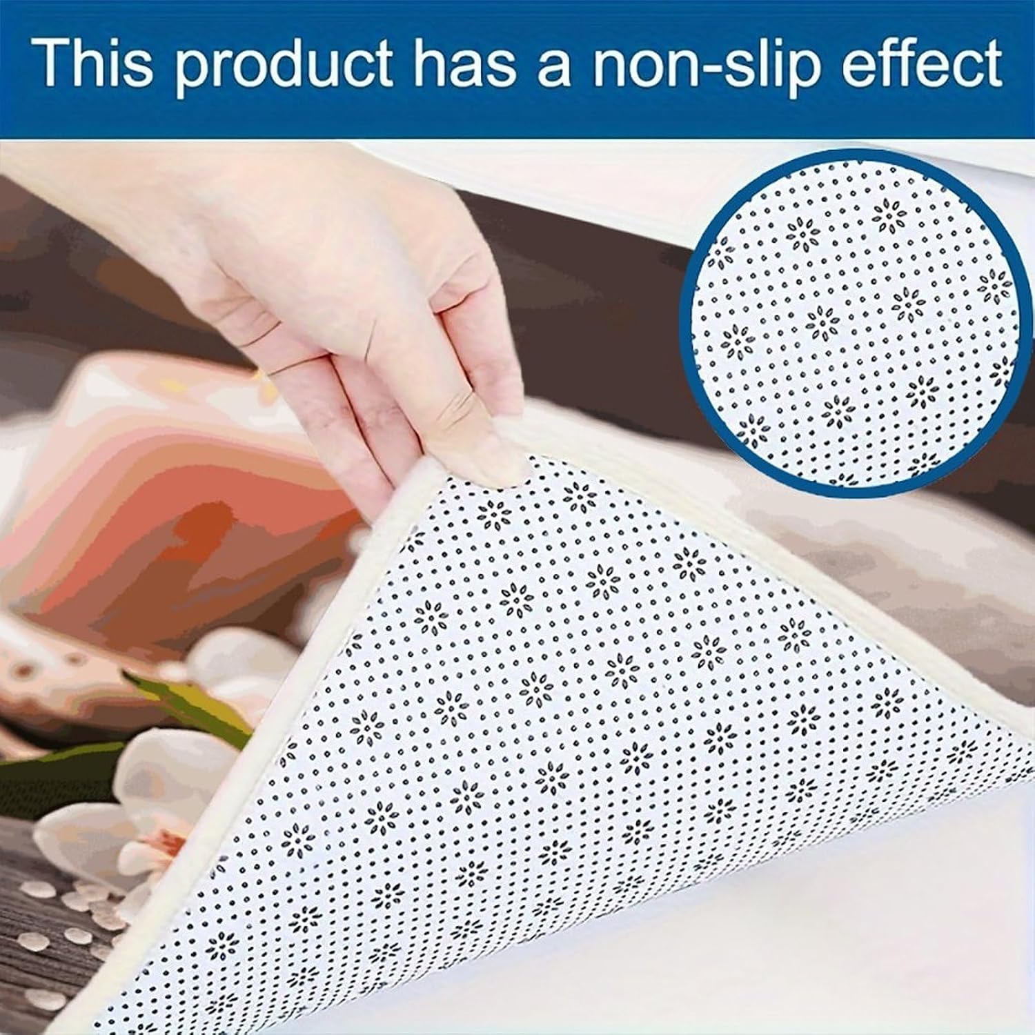 Spa Theme Kitchen Mat Kitchen Rug Set | Kitchen Rugs Flannel Velvety Washable breathable Water Absorbent Soft ，kitchen utensils for Kitchen, Floor,Laundry