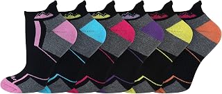6 Pairs Ladies Prohike Cushioned Low Cut Breathable Ankle Trainer Socks For Casual Running Walking Fitness Outdoor Sports Multicolour UK size 4-8