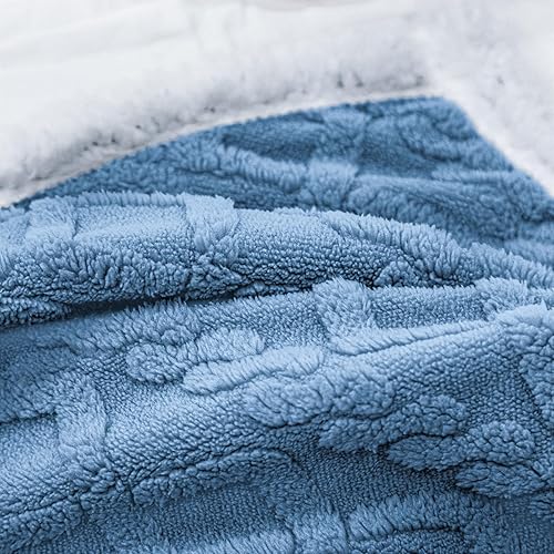 Miniatura 7 de Manta de forro polar Sherpa para sofá, súper suave y acogedora, manta de felpa gruesa y cálida para invierno, manta reversible gruesa y cálida para
