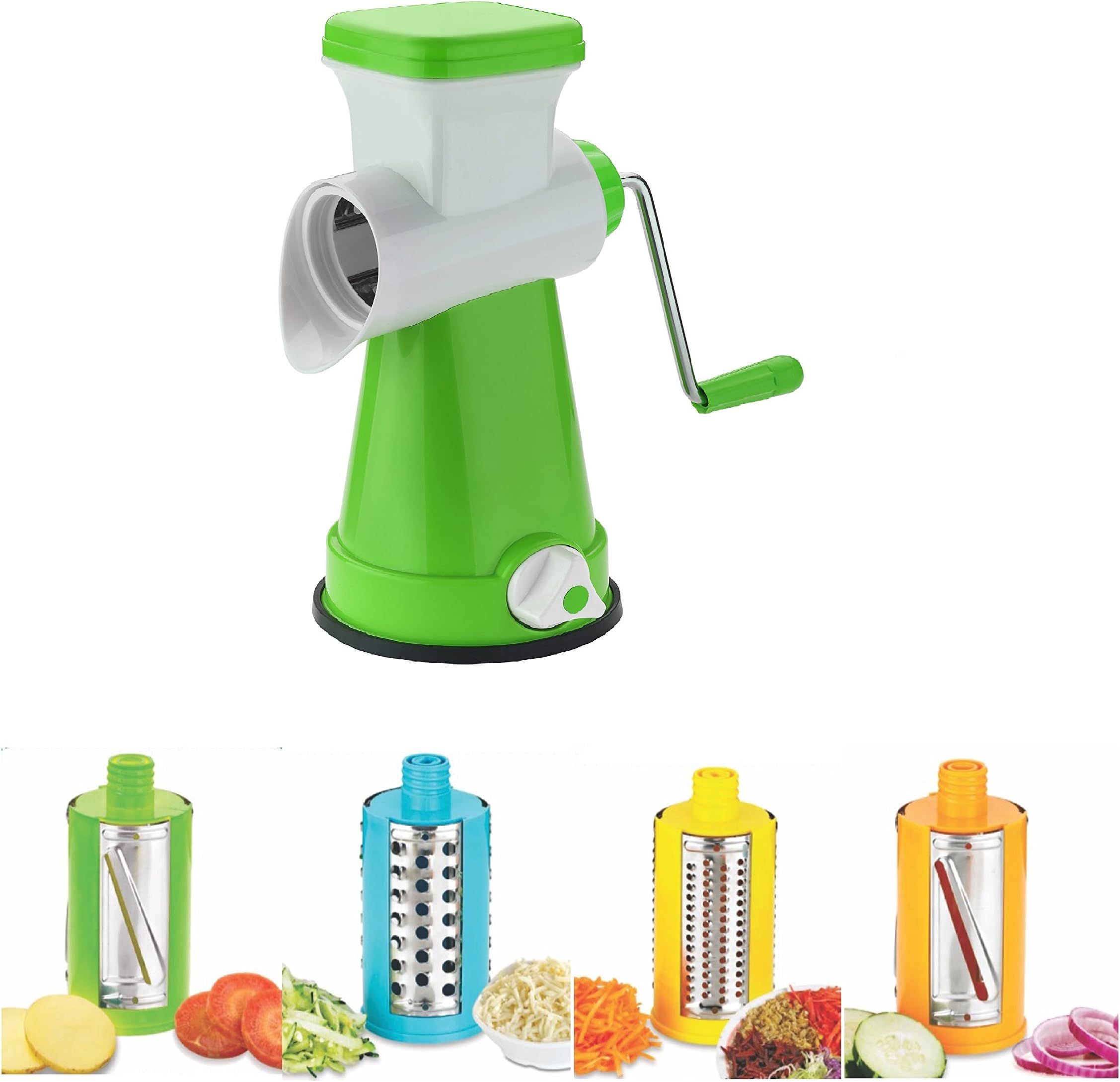 Kkart 4 in 1 Multipurpose Rotary Grater Shredder Slicer