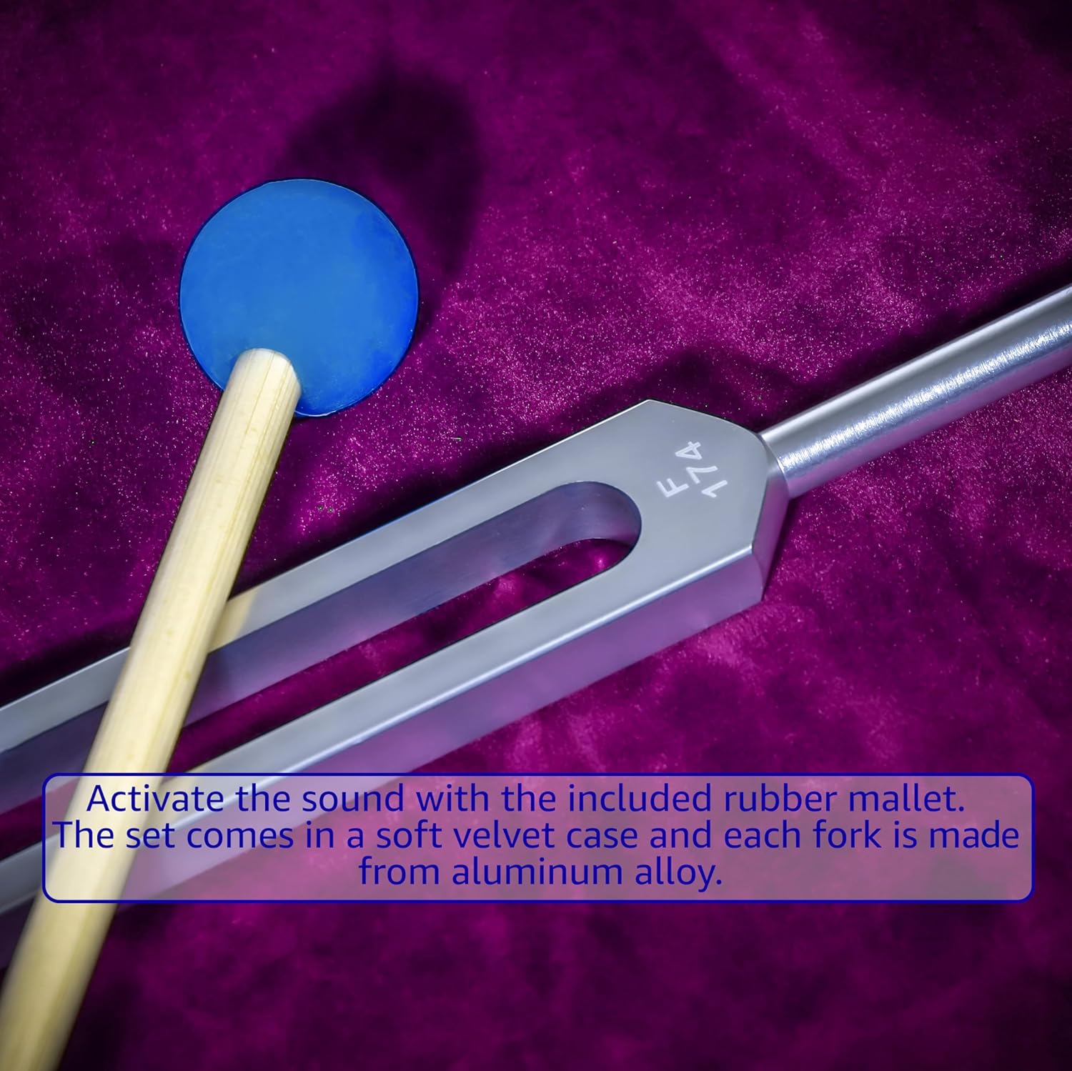 Trademark Innovations Chakra Tuning Fork Set, Tuning Forks for Healing, Sound Therapy for Relaxation