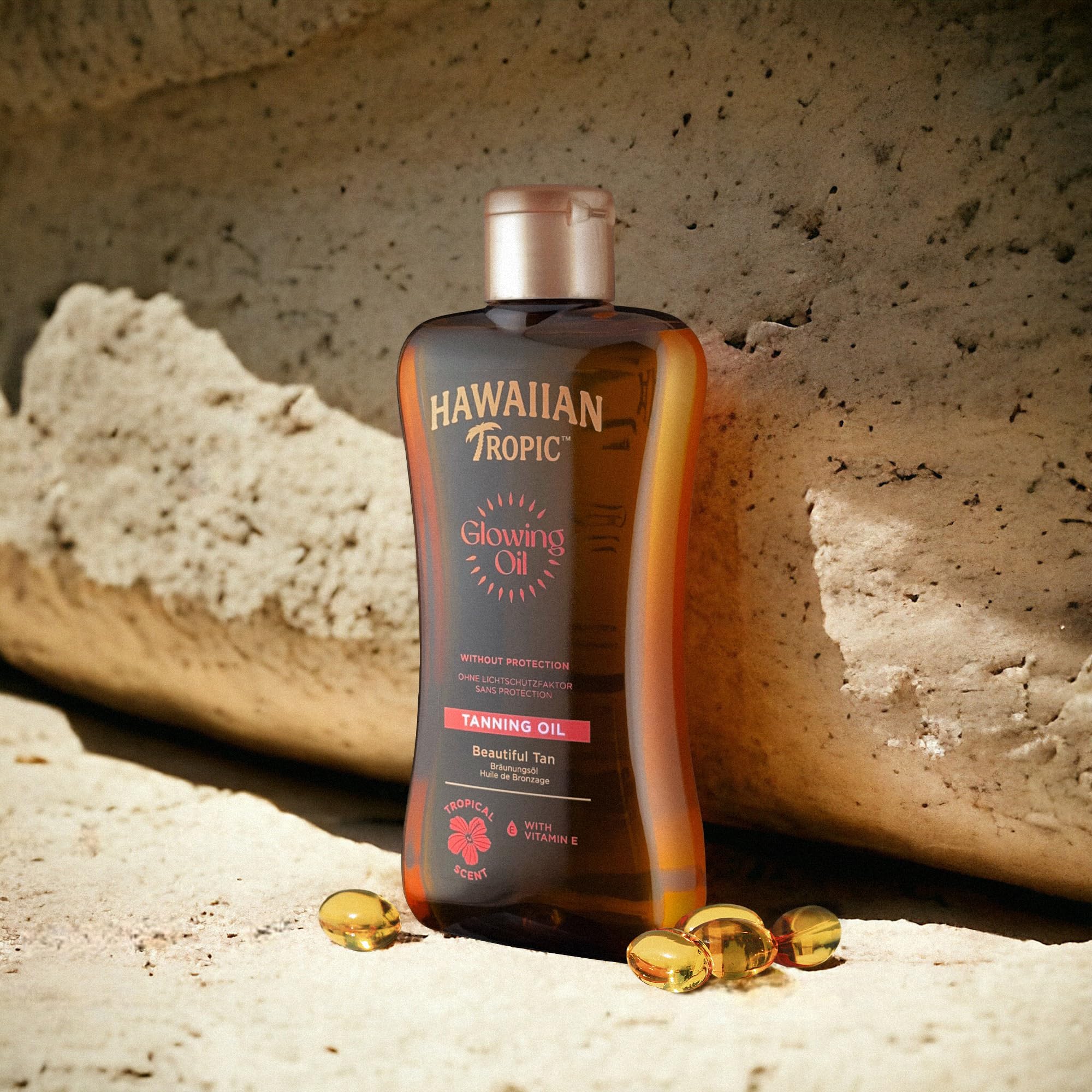 Hawaiian Tropic Glowing Tanning Oil, 200ml