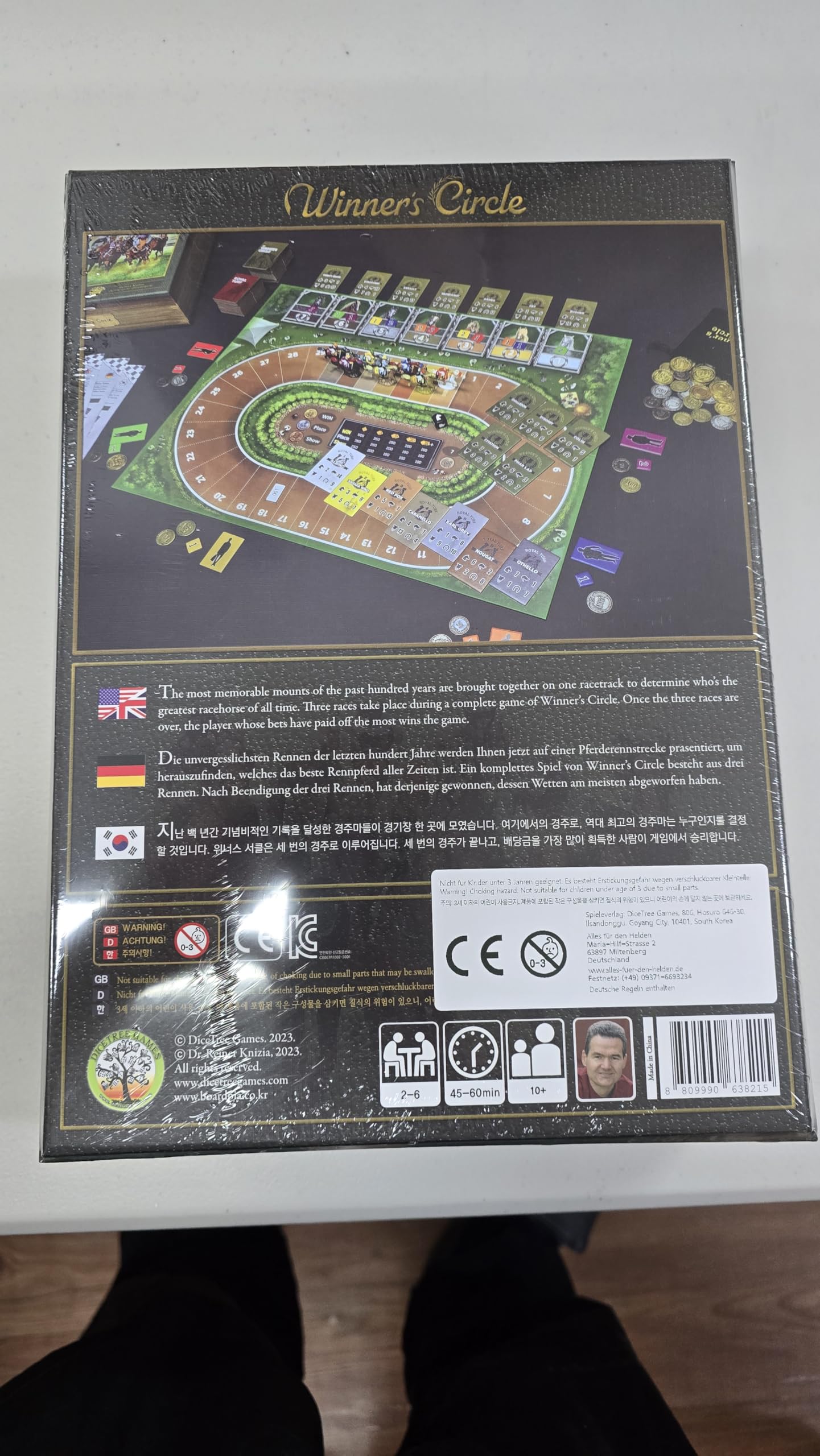 Winner's Circle Gioco da Tavolo 2a Edizione (EN, DE, KO) - 2-6 Giocatori, Età 8+ - Corri Cavalli