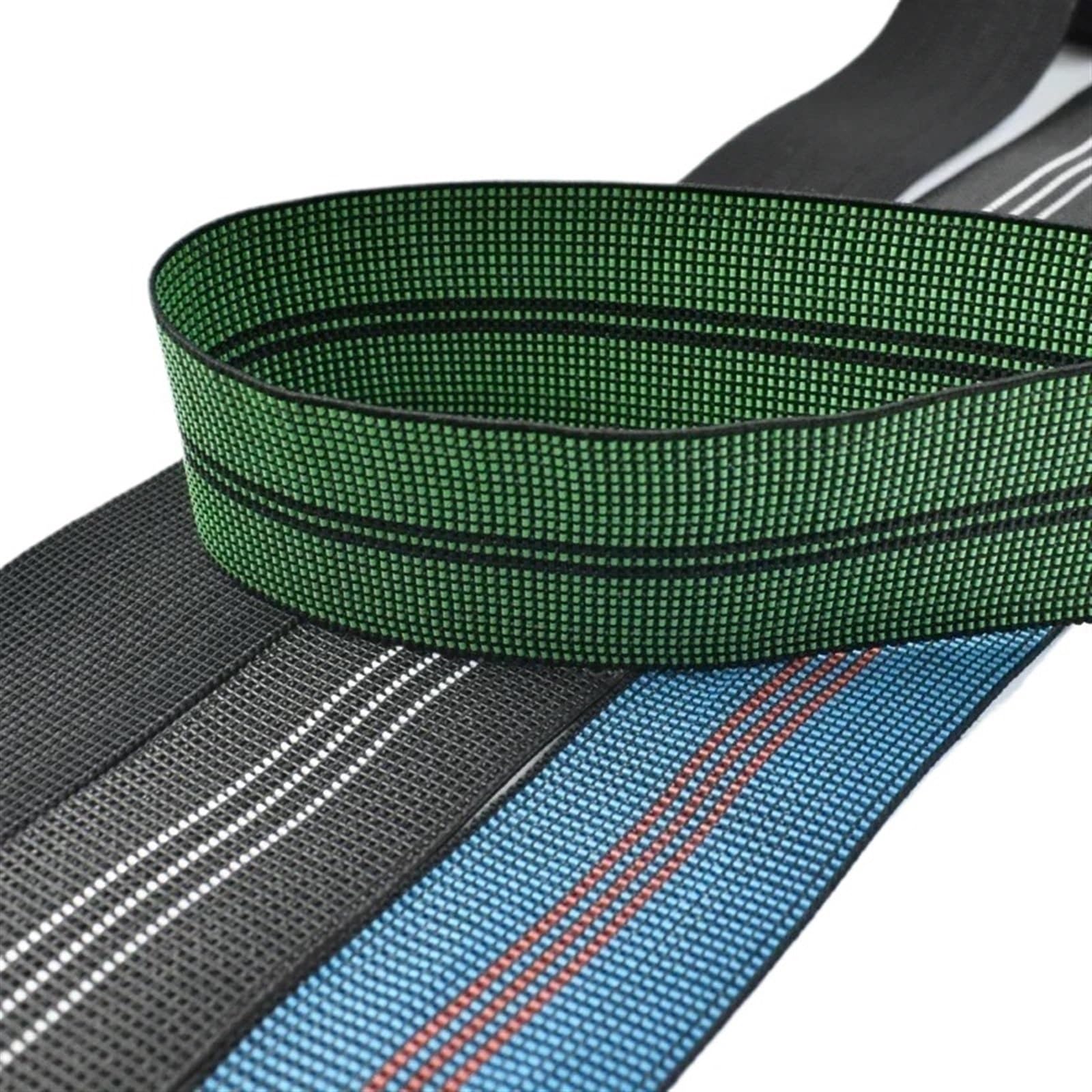 Bande Elastiche 2/5/10 Metri 5 cm Elastico for Cucire Cuscini Schienale Divano Elastici Fai da Te Materiale di ristrutturazione mobili(Black,10Meters)