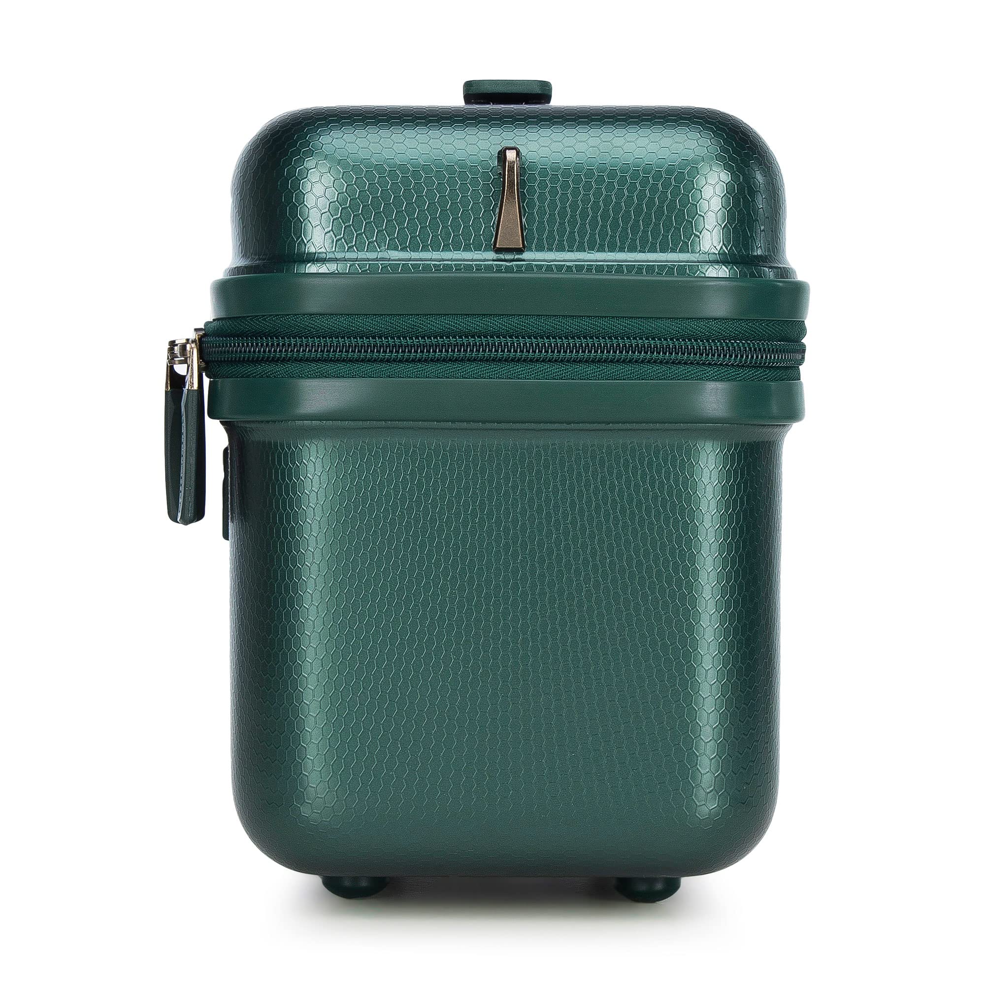 WITTCHEN Maleta de Viaje, Equipaje de Mano, Equipaje de Cabina, Maleta rígida de policarbonato, con 4 Ruedas gemelas, Cerradura de combinación, Mango telescópico Explorer Line, Verde, Kosmetikkoffer,