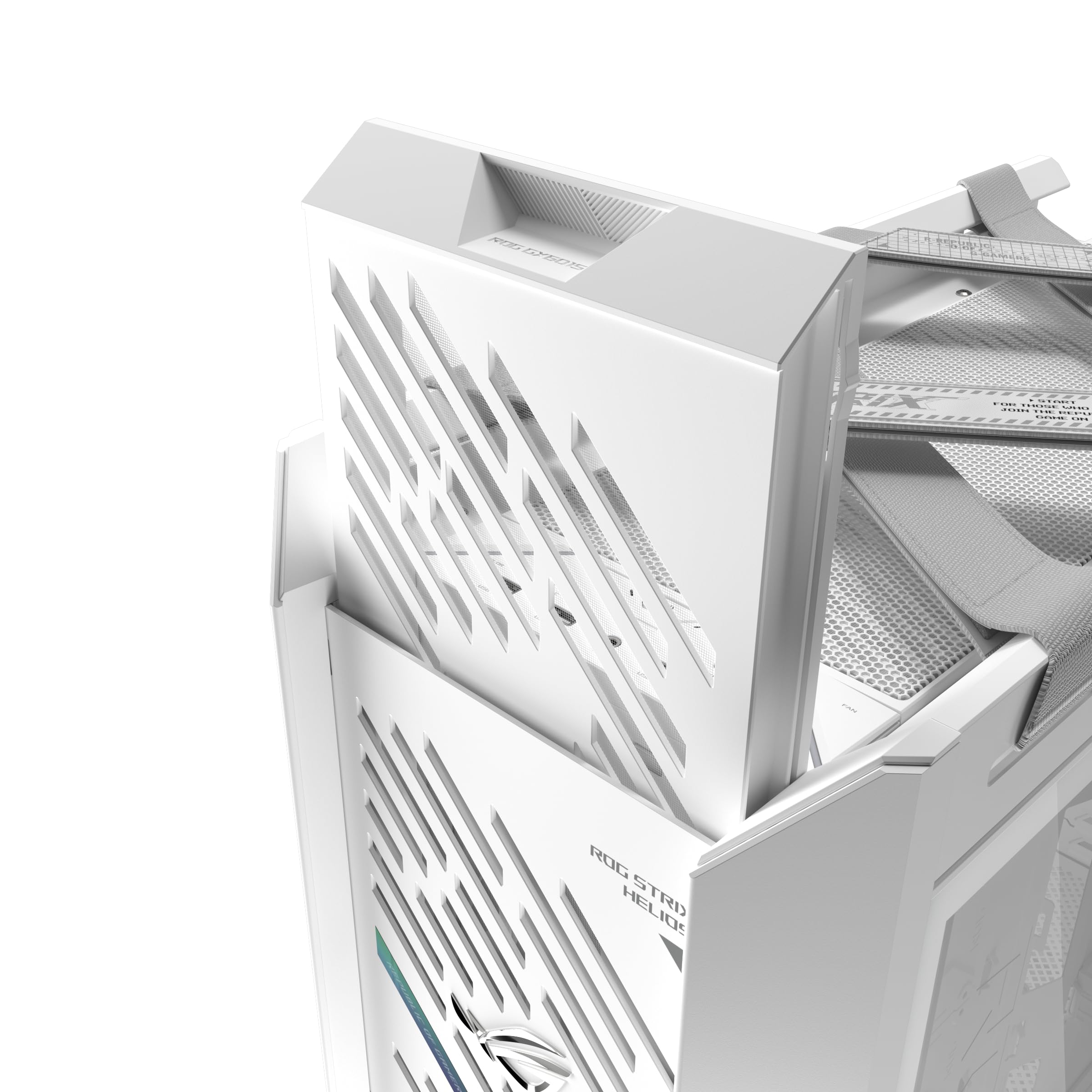 ASUS ROG Strix Helios II White Edition EATX - Carcasa para PC de Media Torre para Juegos, con Paneles Laterales de Vidrio Templado duales, Soporte para GPU de hasta 450 mm de Largo, Soportes para