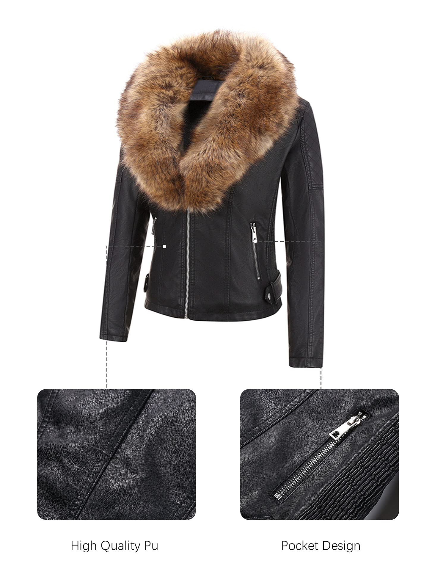 Geschallino Cappotto da Donna in Finta Pelle Scamosciata Giacca con Cappuccio Inverno Caldo Cappotto Foderato in Pile Cappotto