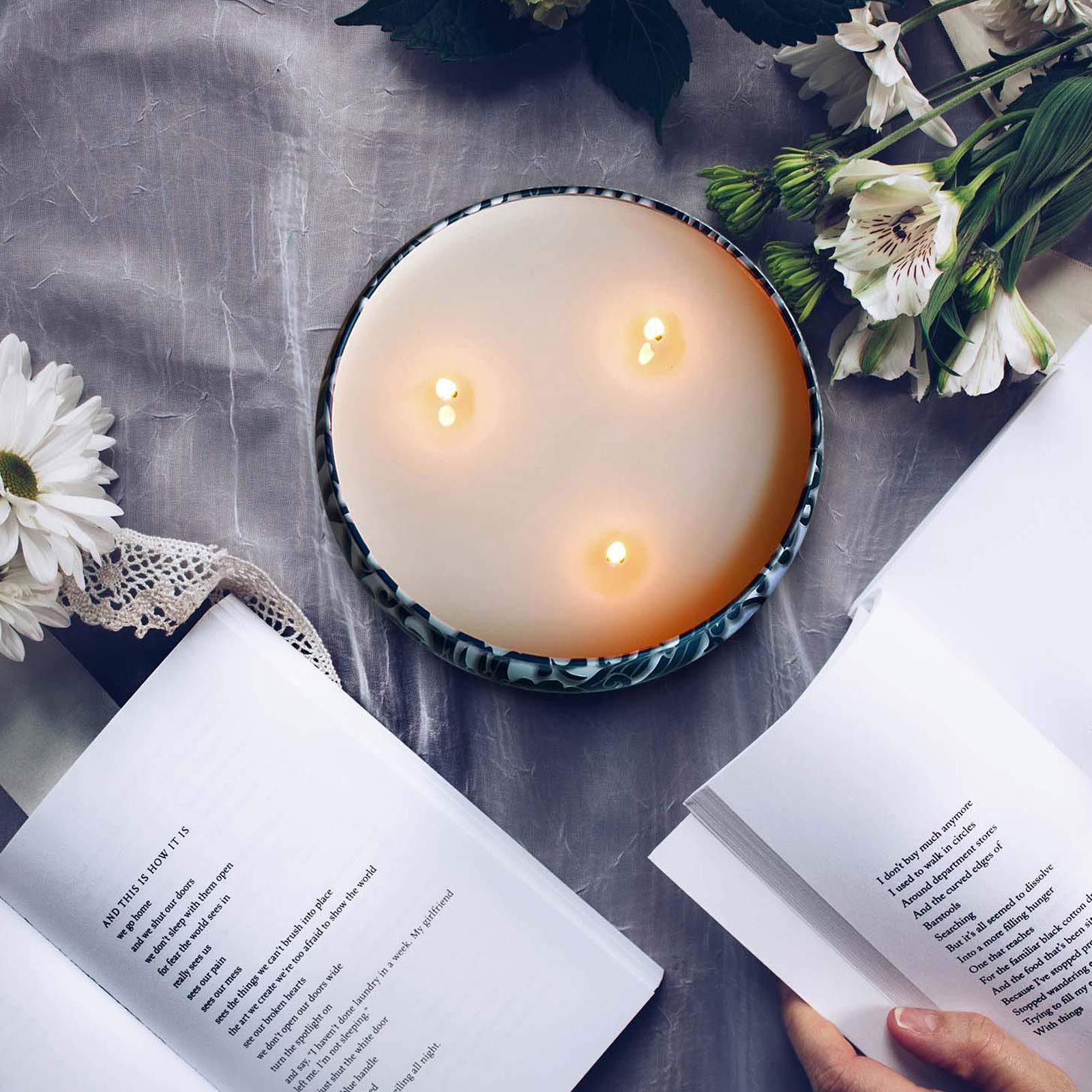 Juego de velas aromáticas de aceite de citronela, de 396 ml, con tres mechas, sin humo, para regalo de cumpleaños, Navidad, Día de la Madre