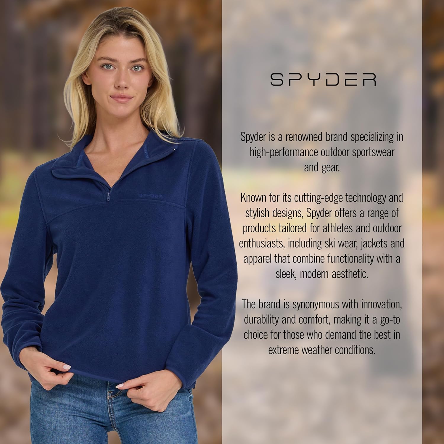 Spyder Fleece Pullover Women – Soft Quarter Zip Warm Lightweight Long Sleeve Sweater Top for Fall Winter Casual Wear - Image 7