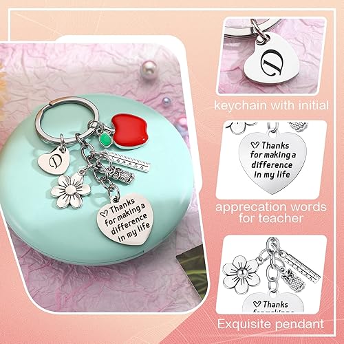 Miniatura 2 de Fumete Set de regalos de agradecimiento para profesores, regalo de Navidad para profesores, bolsa de cosméticos de maquillaje, llavero para