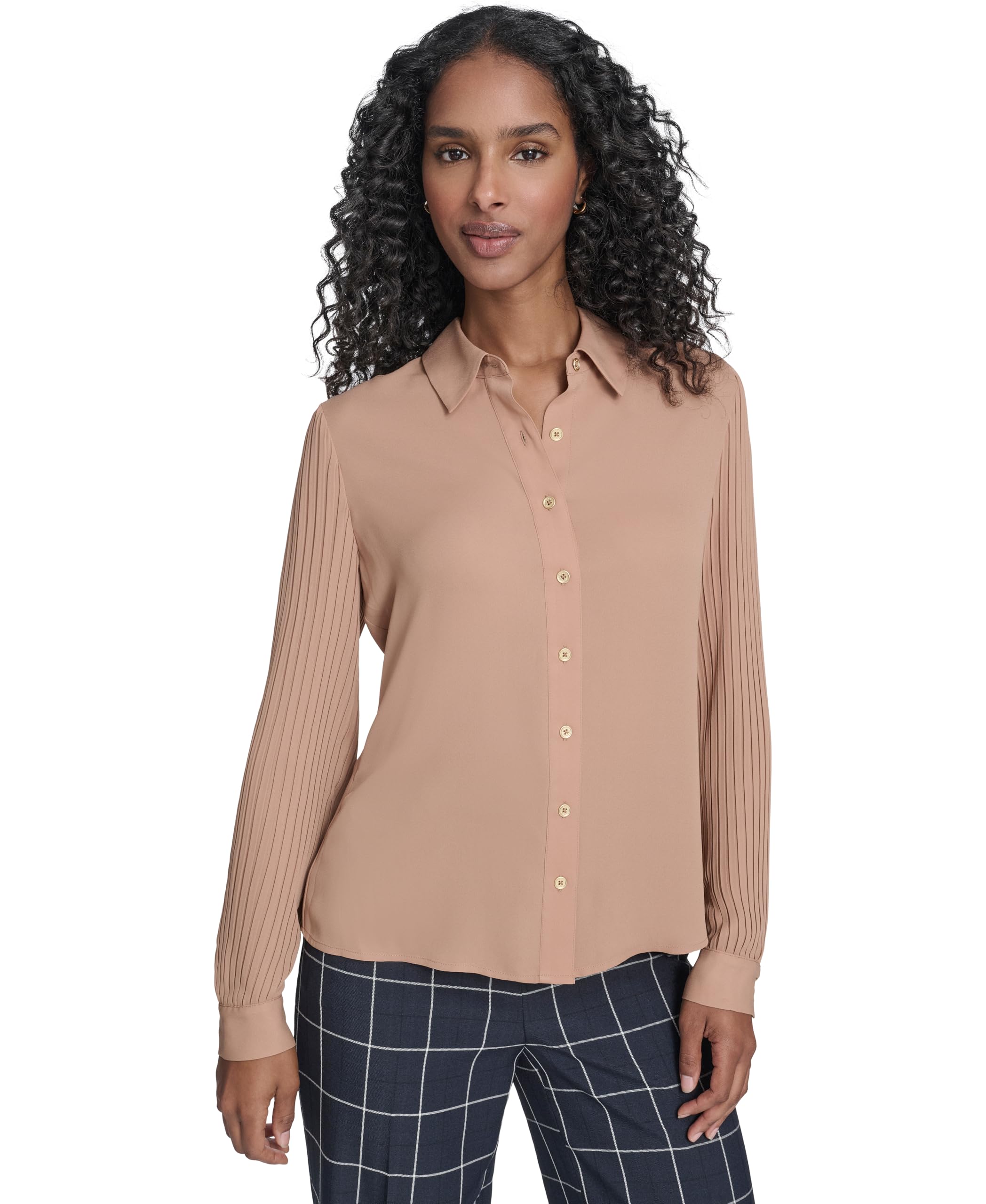 

                                                    Tommy Hilfiger Women's Long Sleeve Shirt with Plea