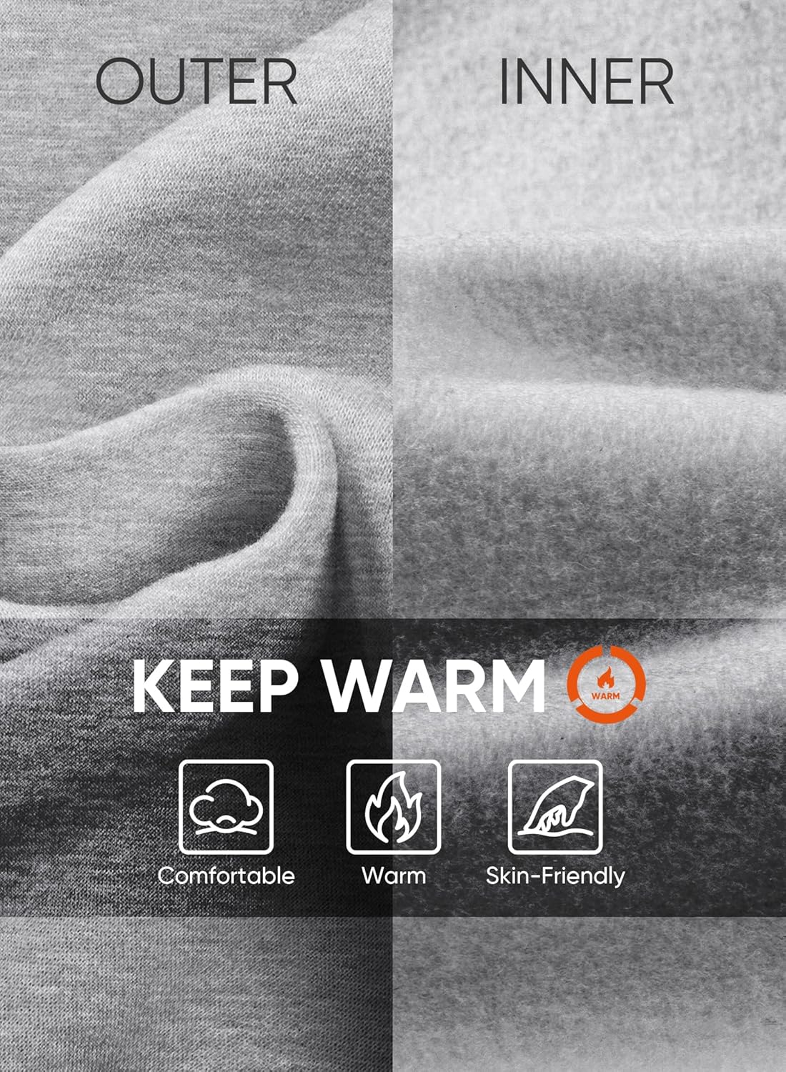 JMIERR Men's Fleece Quarter Zip Pullover Sweater Casual Cotton Fall Winter Family Outfit Warm Mock Neck with Pockets - Image 7