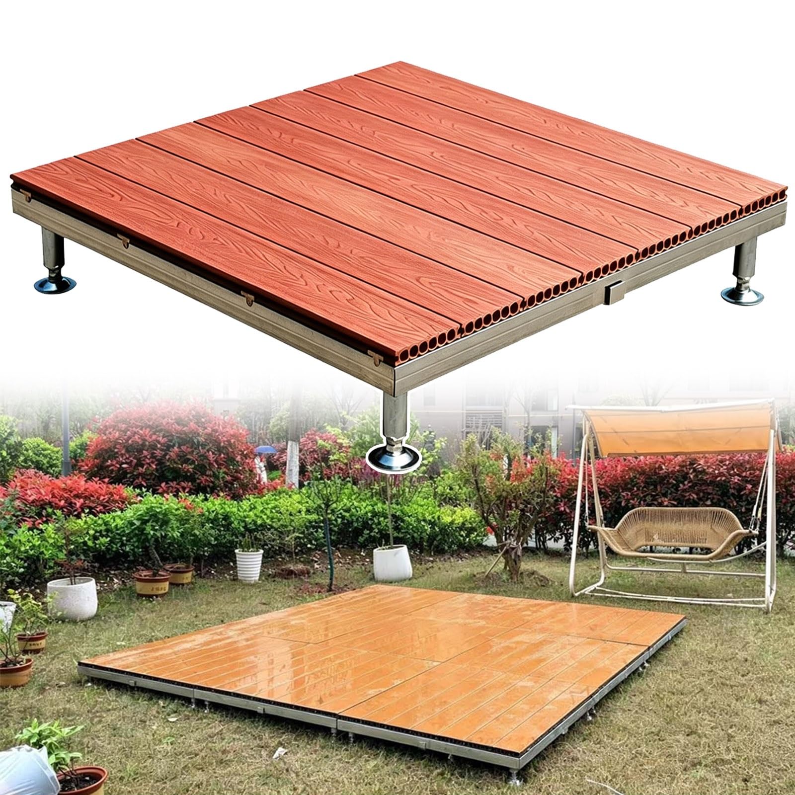 84x84cm Terrazza Pavimentazione Ad Incastro Modulare Regolabile In Altezza