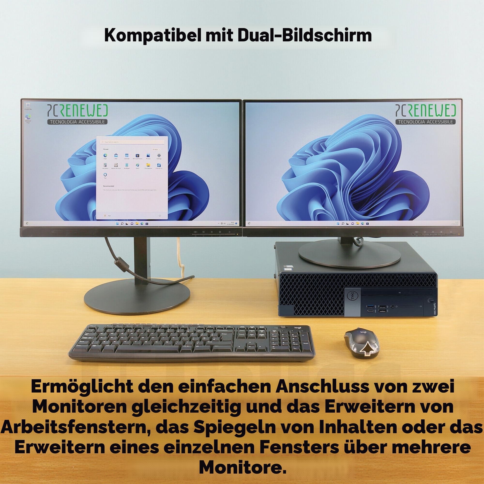 Desktop-PC i7-8700 bis zu 4,6 GHz | 27″ Dell Monitor | 32 GB RAM | DVD-RW | 1 TB SSD NEW | Büro-Desktop-PC | Windows 11 Pro + Office 2021 | Kabellose Maus und Tastatur (Generalüberholter)