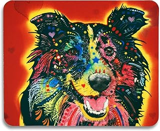 Enjoy It Dean Russo Sheltie Mouse Pad, Shetland Sheepdog Desk Mat | Mouse Pad Featuring Dean Russo Pop Art Shetland Sheepdog Sheltie Design; Vibrant Desk Accessory For Home Or Office Use