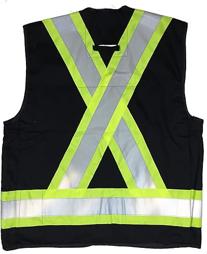 Miniatura 5 de VIKING Open Road - Chaleco de seguridad para agrimensores de 150 denier con cinta reflectante Vi-brance de 2 pulgadas con cinta de contraste de 4