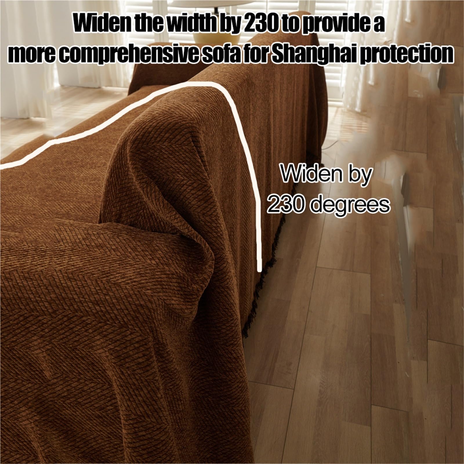 Pokrowce na sofy, grube pokrowce na kanapy, pokrowce na sofy Love Seat Pokrowce na kanapy(Beżowy,230 * 230CM)