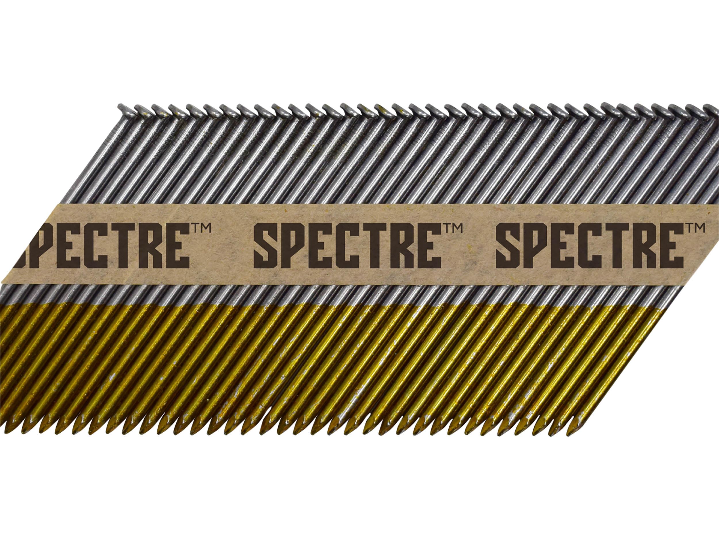 Forgefix Spectre Collated Framing Nails Galvanised 3.1 x 75mm Smooth Shank D‑Head Box 1100