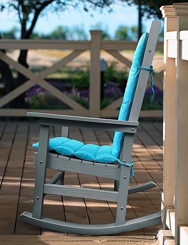 Miniatura 7 de YEFU Adirondack - Cojín para silla mecedora con correas, cojín plegable para silla de patio para interiores y exteriores, 19.7 x 18.9 x 1.5