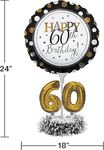 Miniatura 2 de Kit de centro de mesa de globos, Happy 60th Birthday