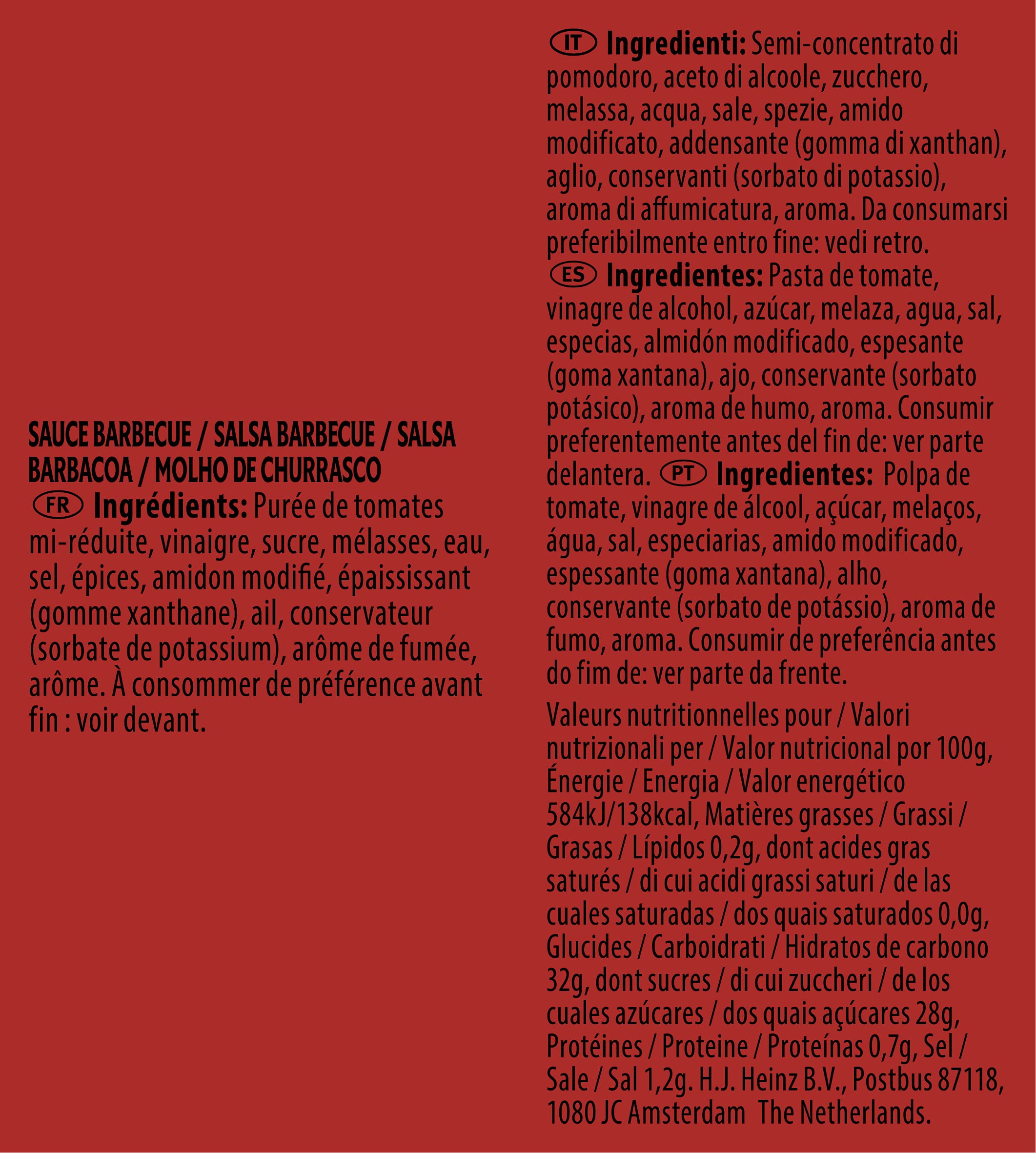 850 BUSTINE MONO PORZIONE HEINZ KETCHUP + MAIONESE + SALSA BARBECUE BBQ + SENAPE MONODOSE