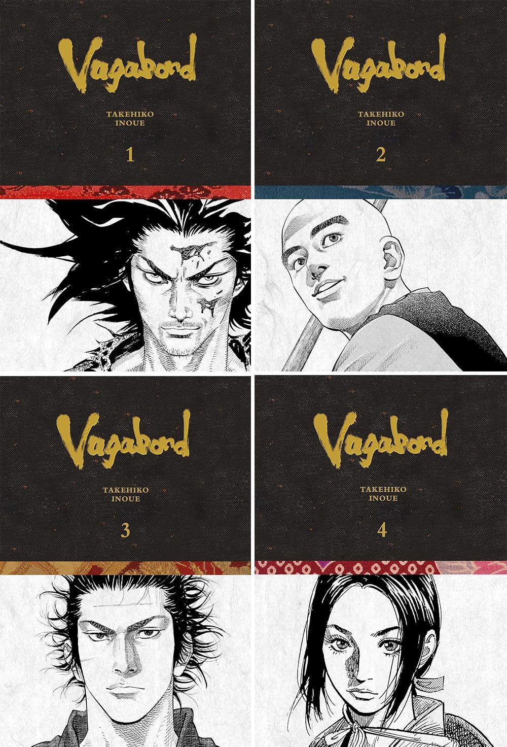 Vagabond Definitive Edition Series Vol. 1-4, 4 Books Collection Set by Takehiko Inoue