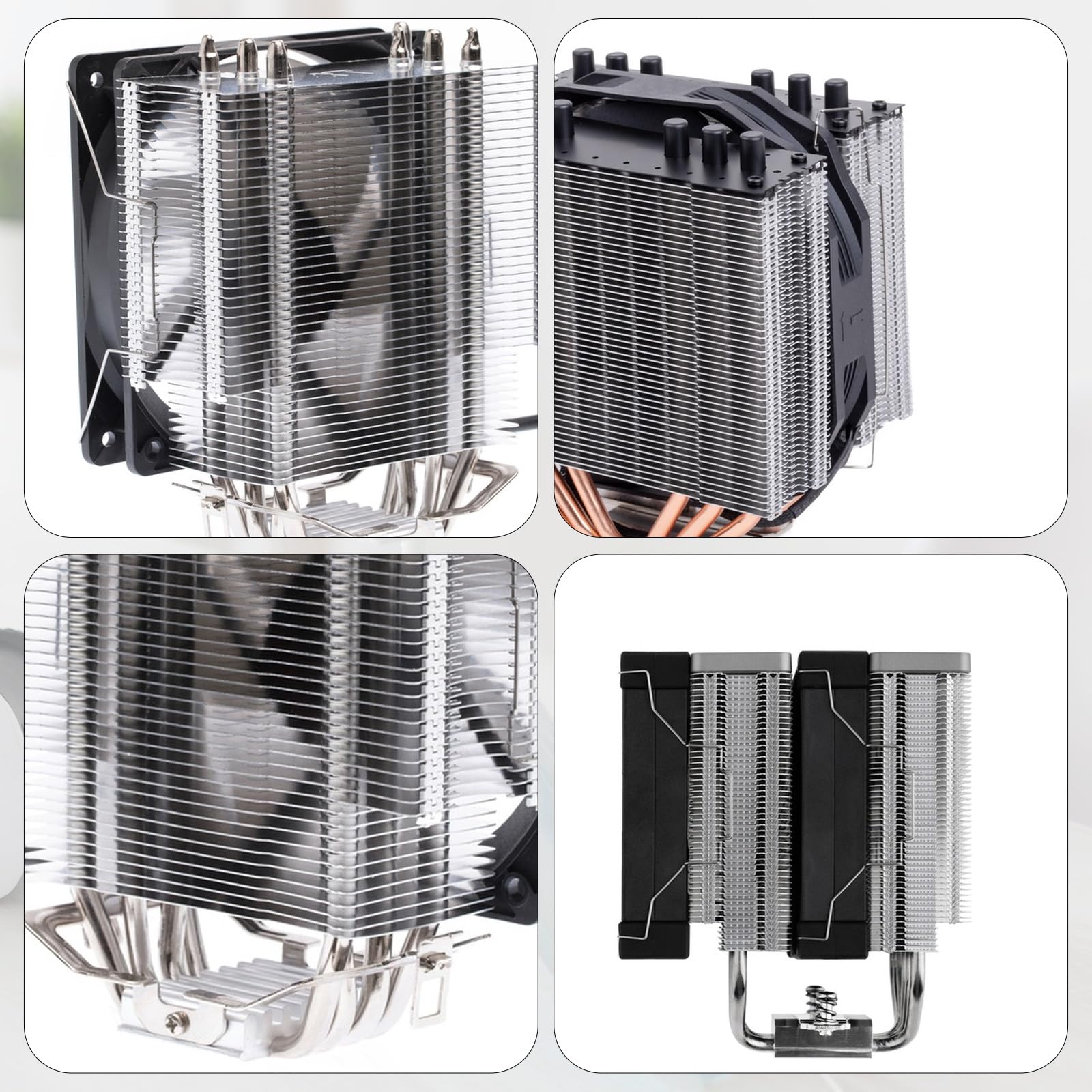 8 hebillas de ventilador de disipador de calor de CPU de 4.7 in, clip de fijación para ventilador de radiador de CPU, soporte fijo para PC, placa base de PC, ventiladores CpuRadiator, hebilla de 7