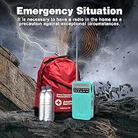 Vista 7 de Radio portátil AM FM con la mejor recepción, Radio de transistor Goodes con altavoz, funciona con 2 pilas AA, conector de auriculares