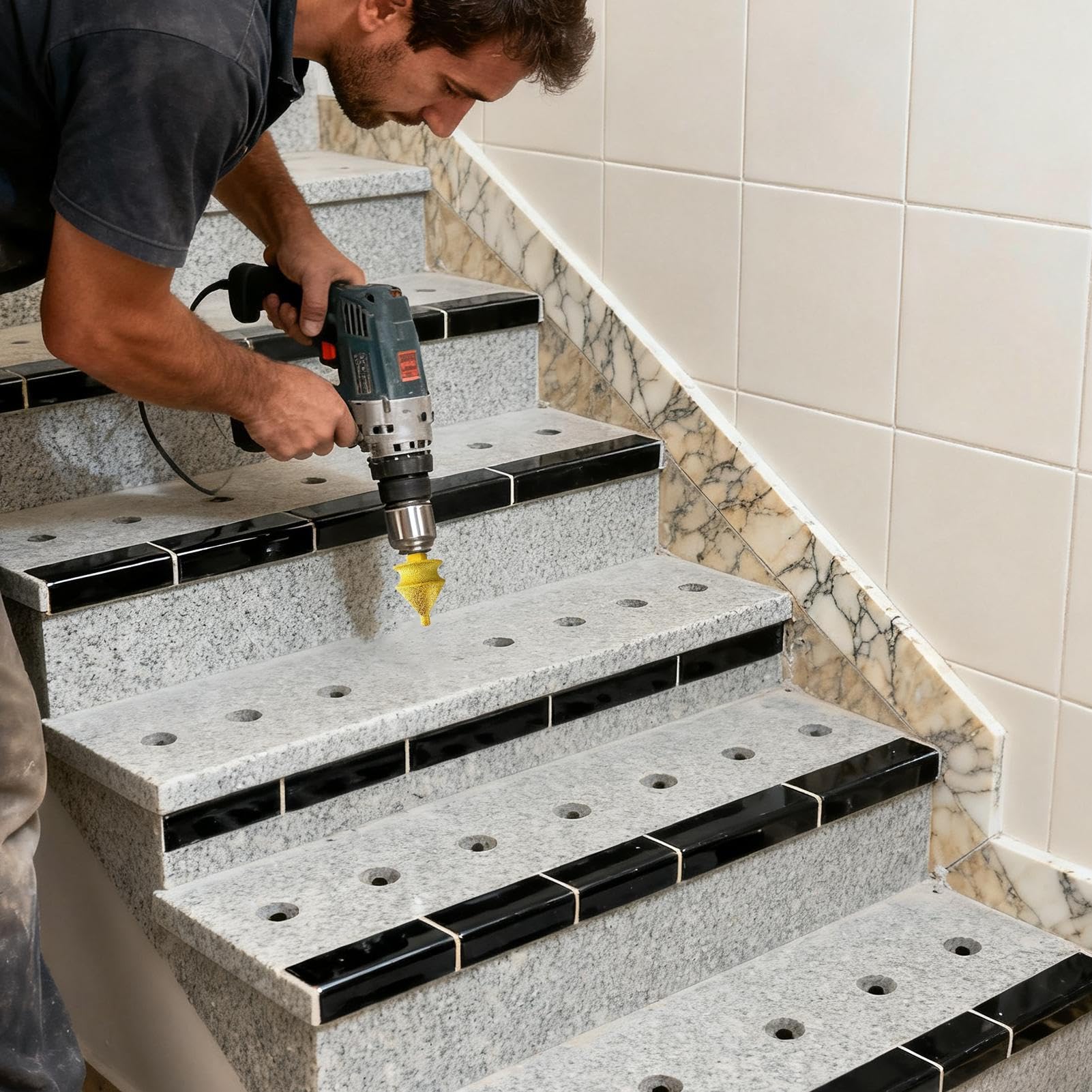 Fraise À Chanfreiner Pour Le Métal - Accessoires Pour Filetage M10,Mèche À Chanfreiner Pour Bois | Pour l'Ébavurage et le Travail du Bois, du Béton, Carrelage, Métal, la Réparation de Meuleuse e