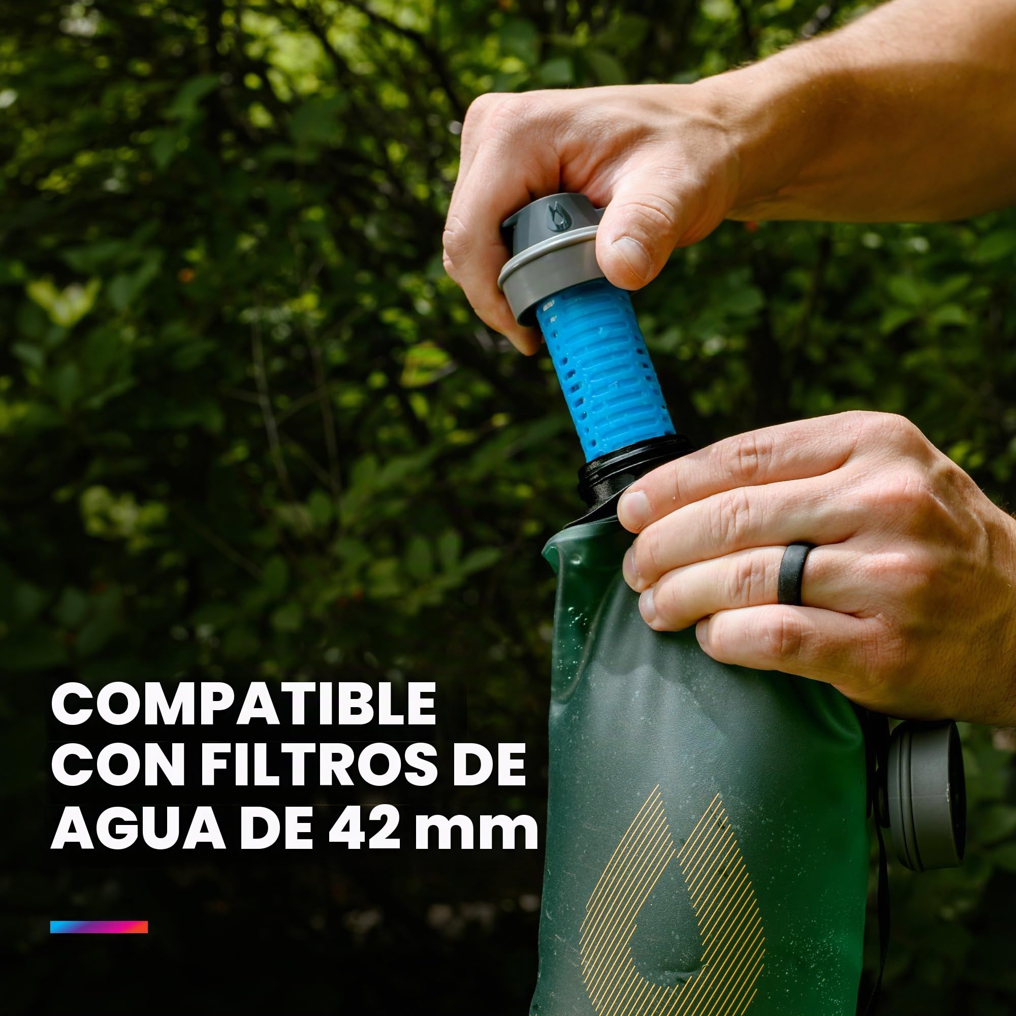 HydraPak Seeker - Bolsa Plegable de Almacenamiento de Agua, sin BPA ni PVC, para Campamento