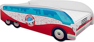 ACMA Lettino Auto per Bambini Letto Materasso Car Truck Camion Auto (160x80 cm con Materasso, 11)