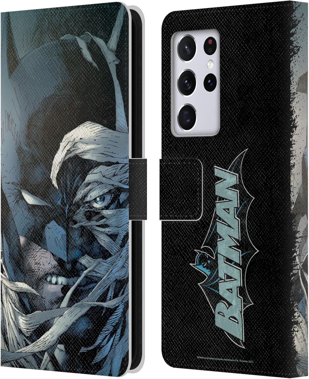 Head Case Designs Officially Licensed Batman DC Comics New Edition Comic Book Cover Hush Leather Wallet Case Compatible with Samsung Galaxy S21 Ultra 5G