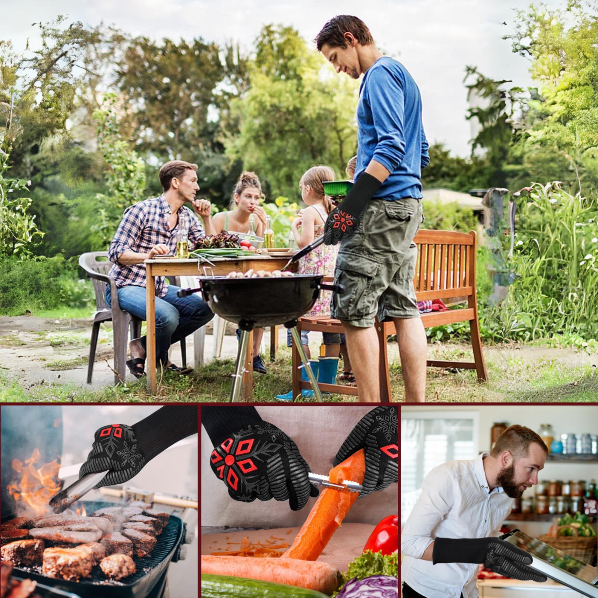 Guanti Da Forno MAGIC SELECT | Resistenti A 800°C | Antiscivolo E Flessibili | Per BBQ, Forno E Griglia - Foto 7