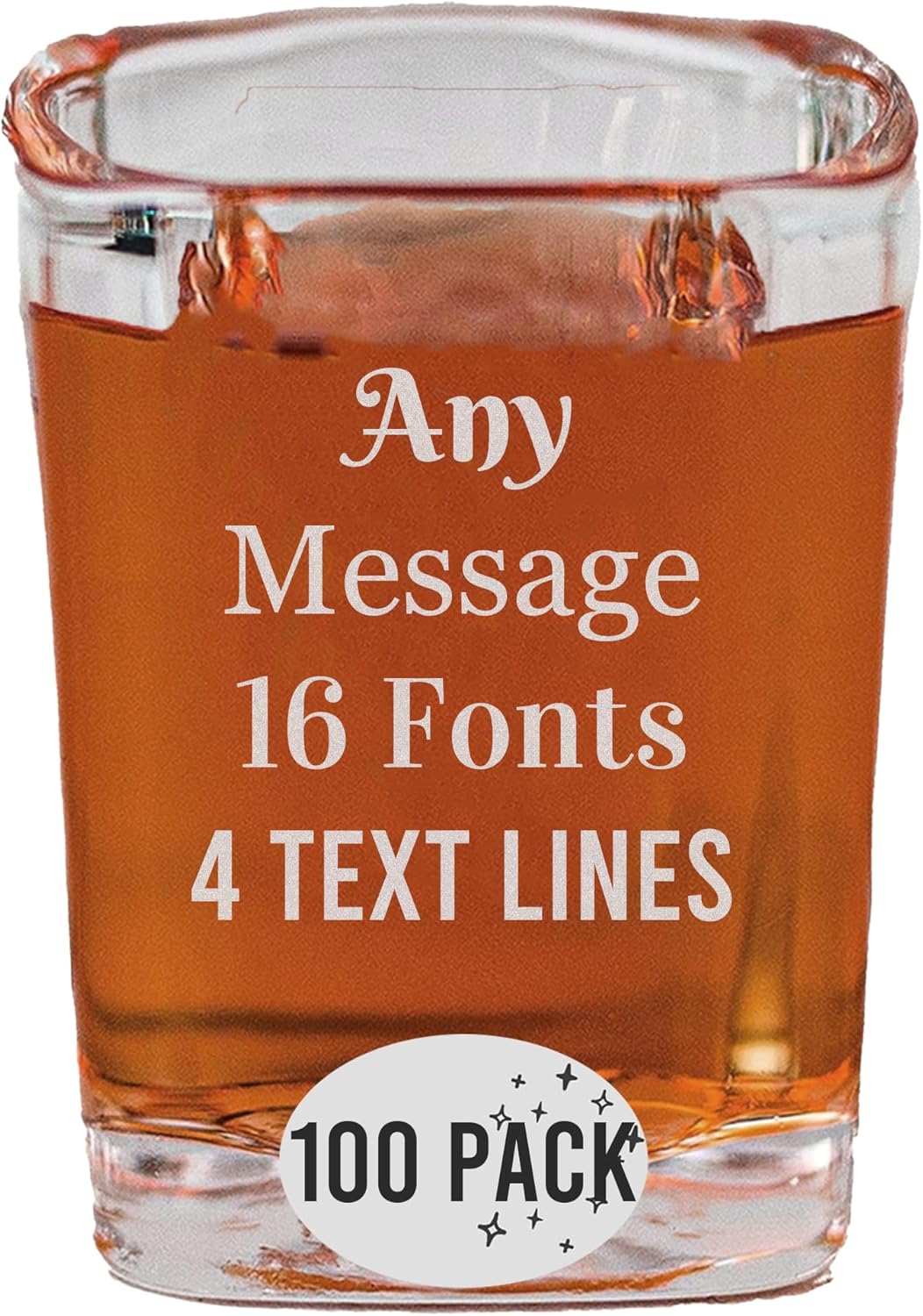 Personalized Shot Glass Bulk Pack, 3oz Custom Text & Name Glasses