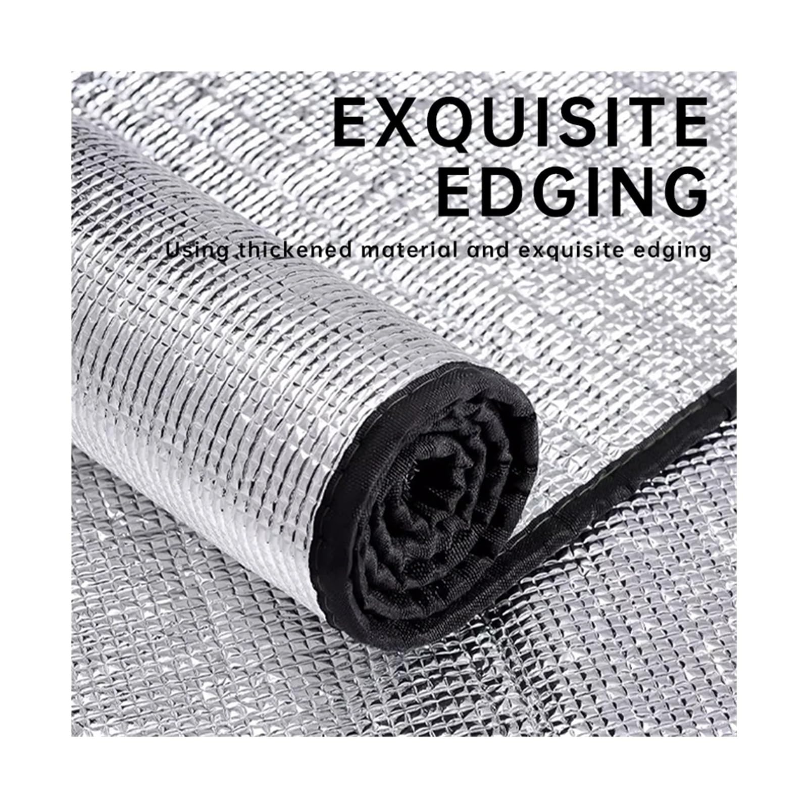 Manta Picnic Estera de Piso película Aluminio Doble Cara for Exteriores, Estera Espuma Aislante a Prueba Humedad, Impermeable for Camping, Picnic, for Tienda Playa(2x2m 2pcs)