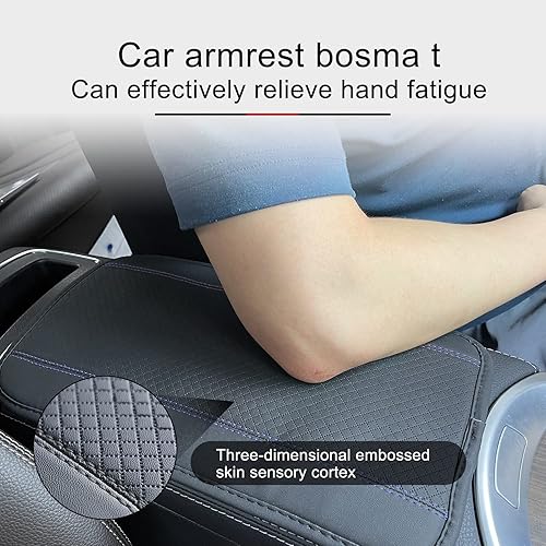 Miniatura 7 de Miytsya Four Seasons - Tapete universal para reposabrazos de fibra de carbono en relieve funda para reposabrazos impermeable tapete para consola