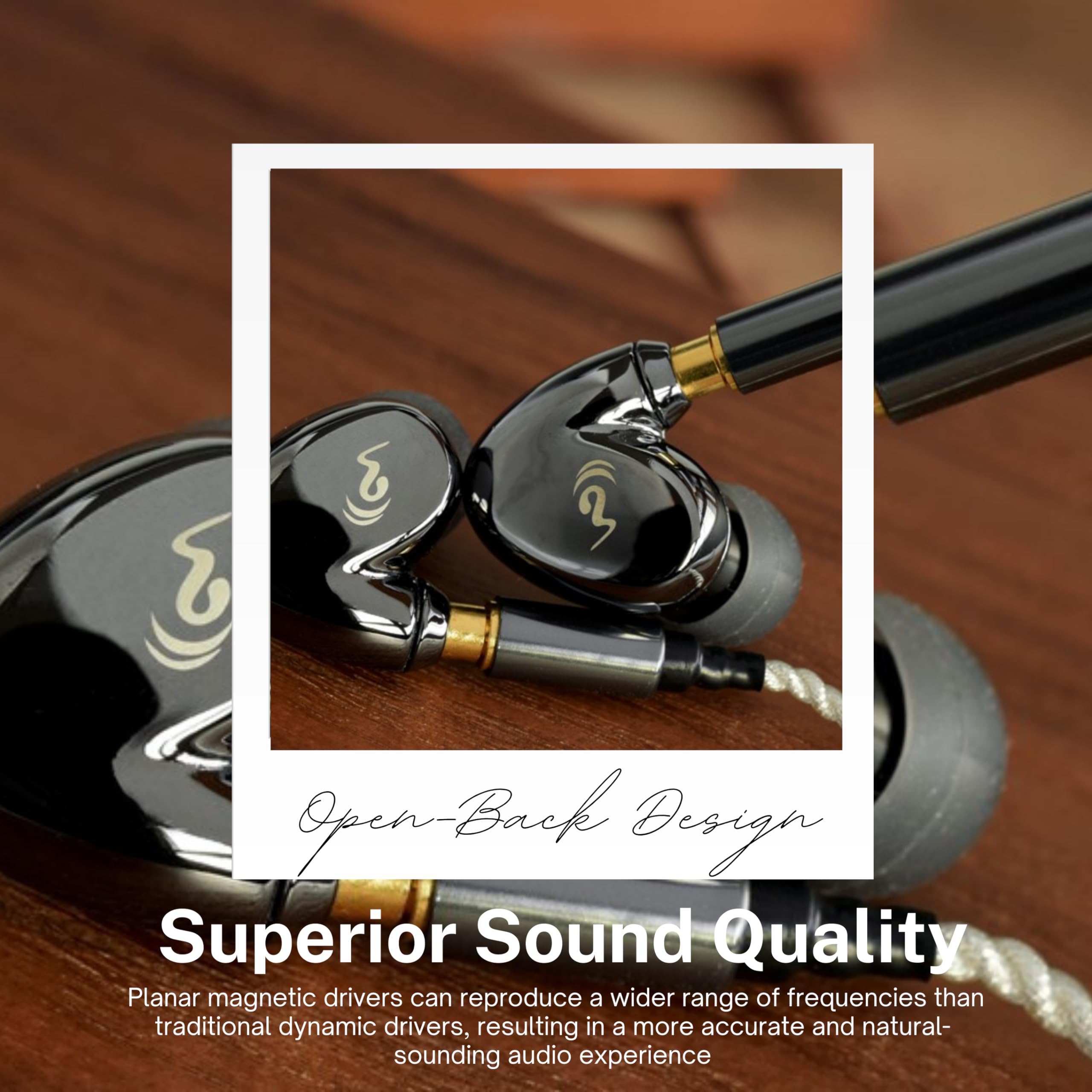 Cupid - Auricolari con tecnologia planare avanzata, comodi, con isolamento acustico, ideali per audiofili e amanti della musica, compatibili con dispositivi da 3,5 mm (Cupid Basic)