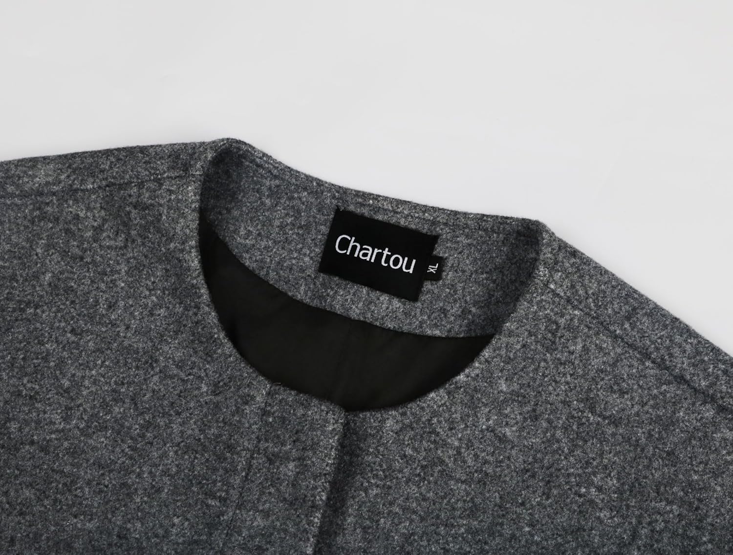 CHARTOU Women Cropped Wool Blend Pea Coat Short Jacket Peacoat Long Sleeve Button Down Crop Jacket - Image 6